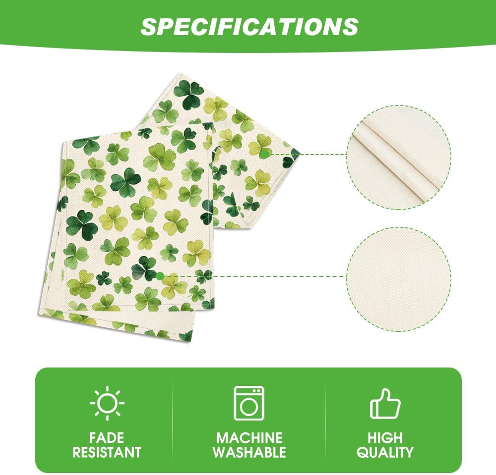 Shamrock St. Patrick%27s Day Table Runner