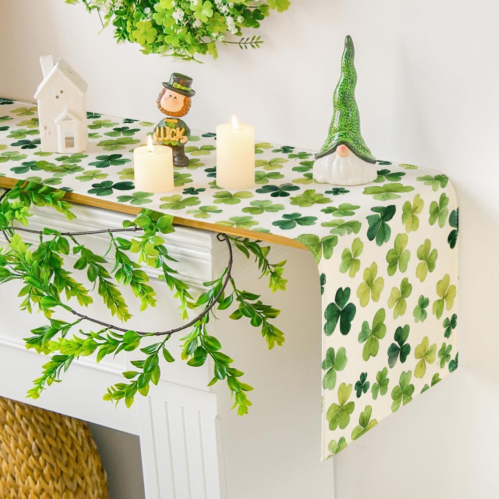 Shamrock St. Patrick%27s Day Table Runner