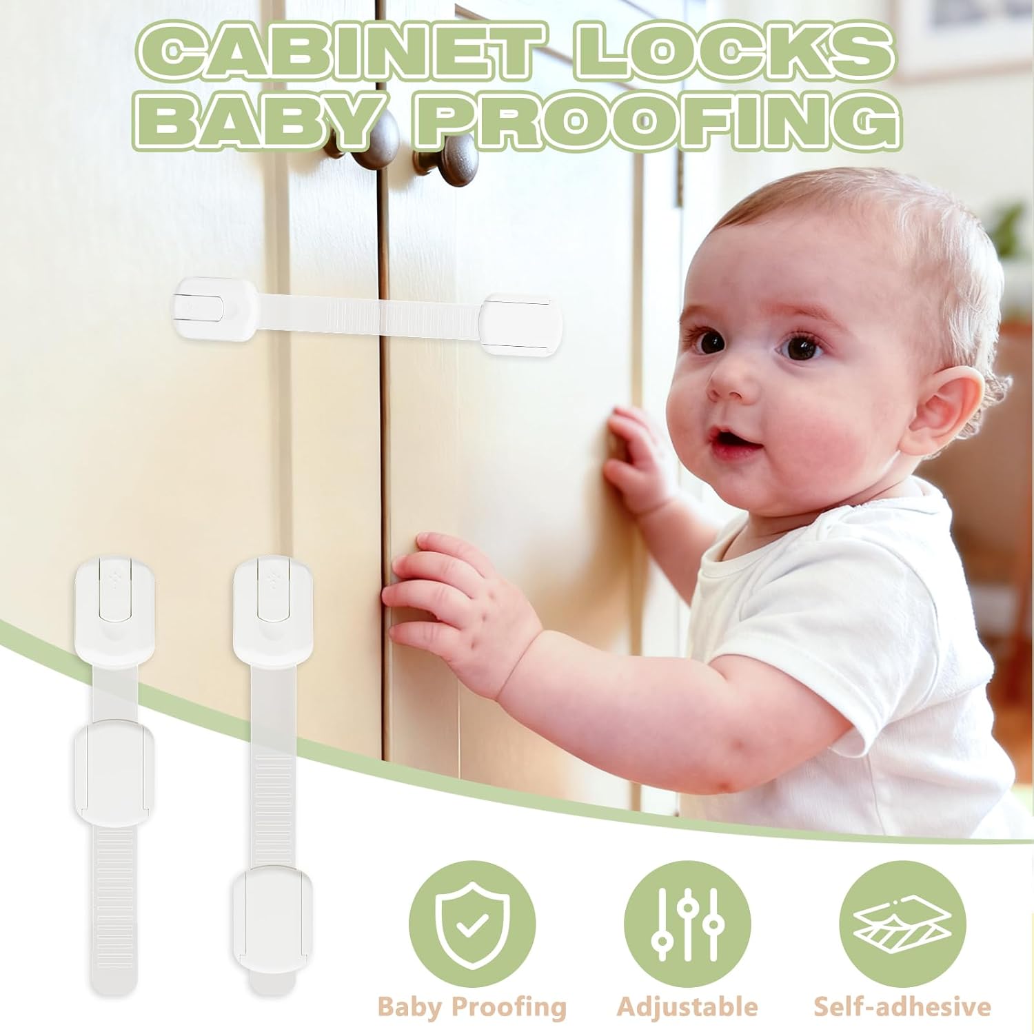 8-pack Child Safety Cabinet Locks