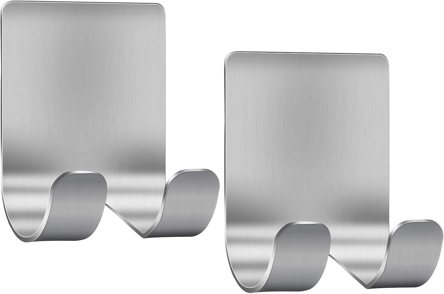 Razor Holder Shaver Hook Hanger Stand(2 Pack)Self Adhesive Stainless Steel Heavy Duty Utility Storage Hook,Shower Hook for Razor,Bathroom Kitchen Organizer for Plug Robe Towel Loofah Bathrobe Coat