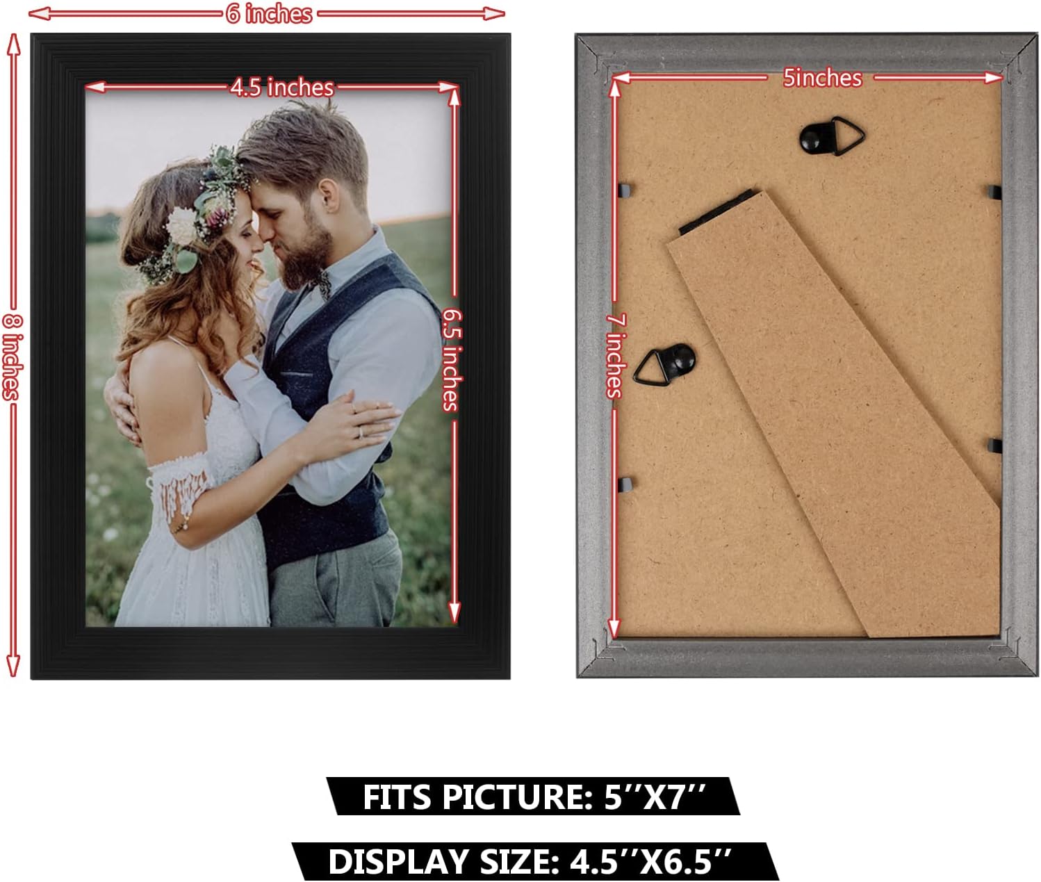 2 Pack 5x7 Picture Frame