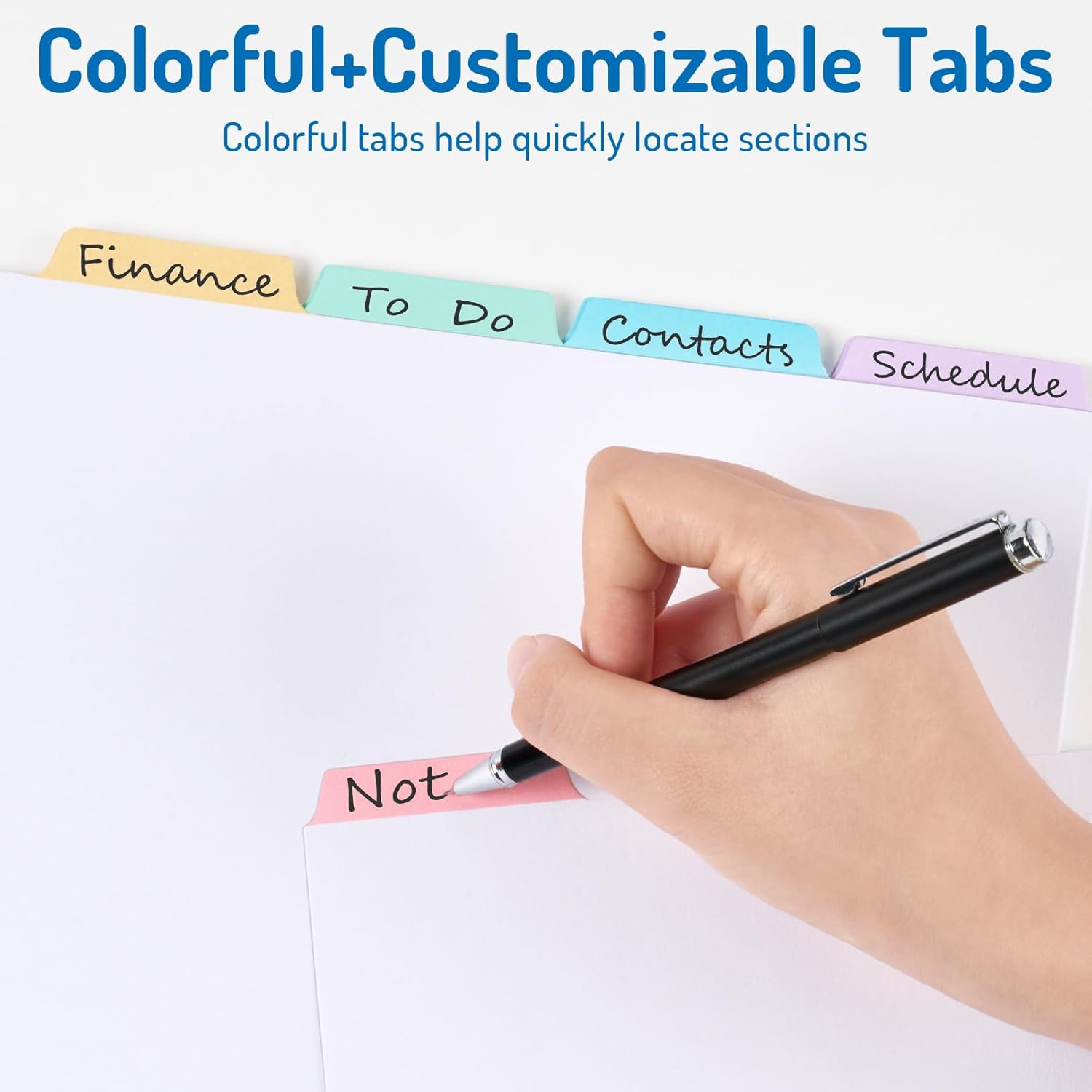 Blank Writable Binder Dividers