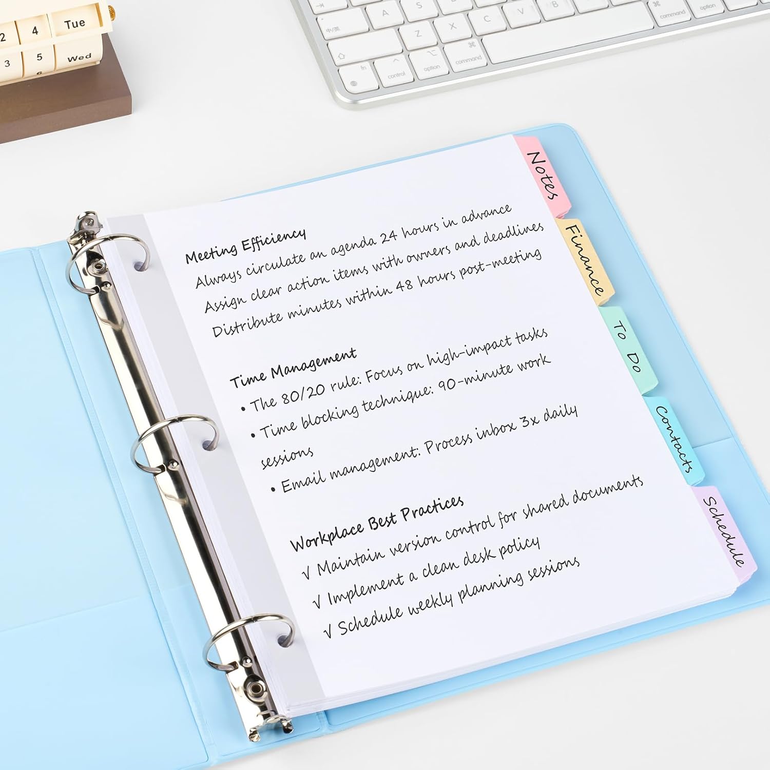 Blank Writable Binder Dividers