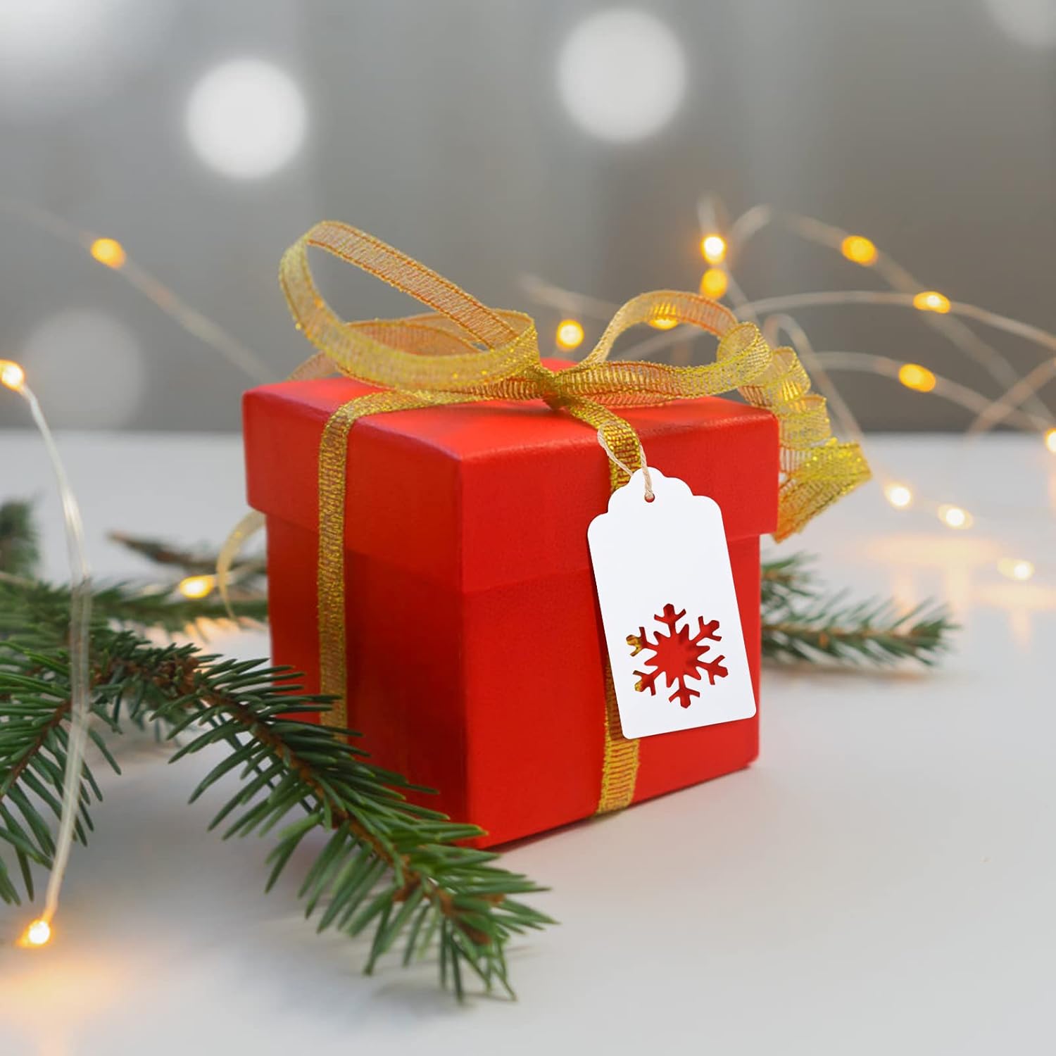 Christmas Gift Tags - 100Pcs Christmas Tags with String