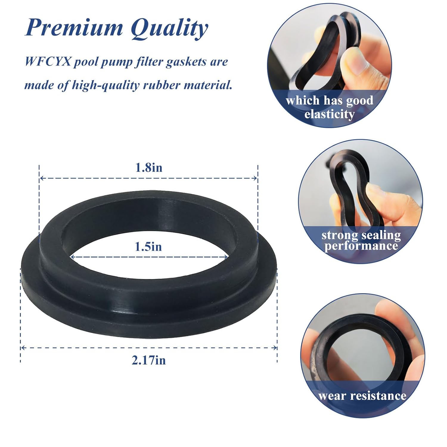 4 Pcs 11412 Pool L-Shape O-Ring Gasket Replacement for Intex Sand Filter Pump Motor