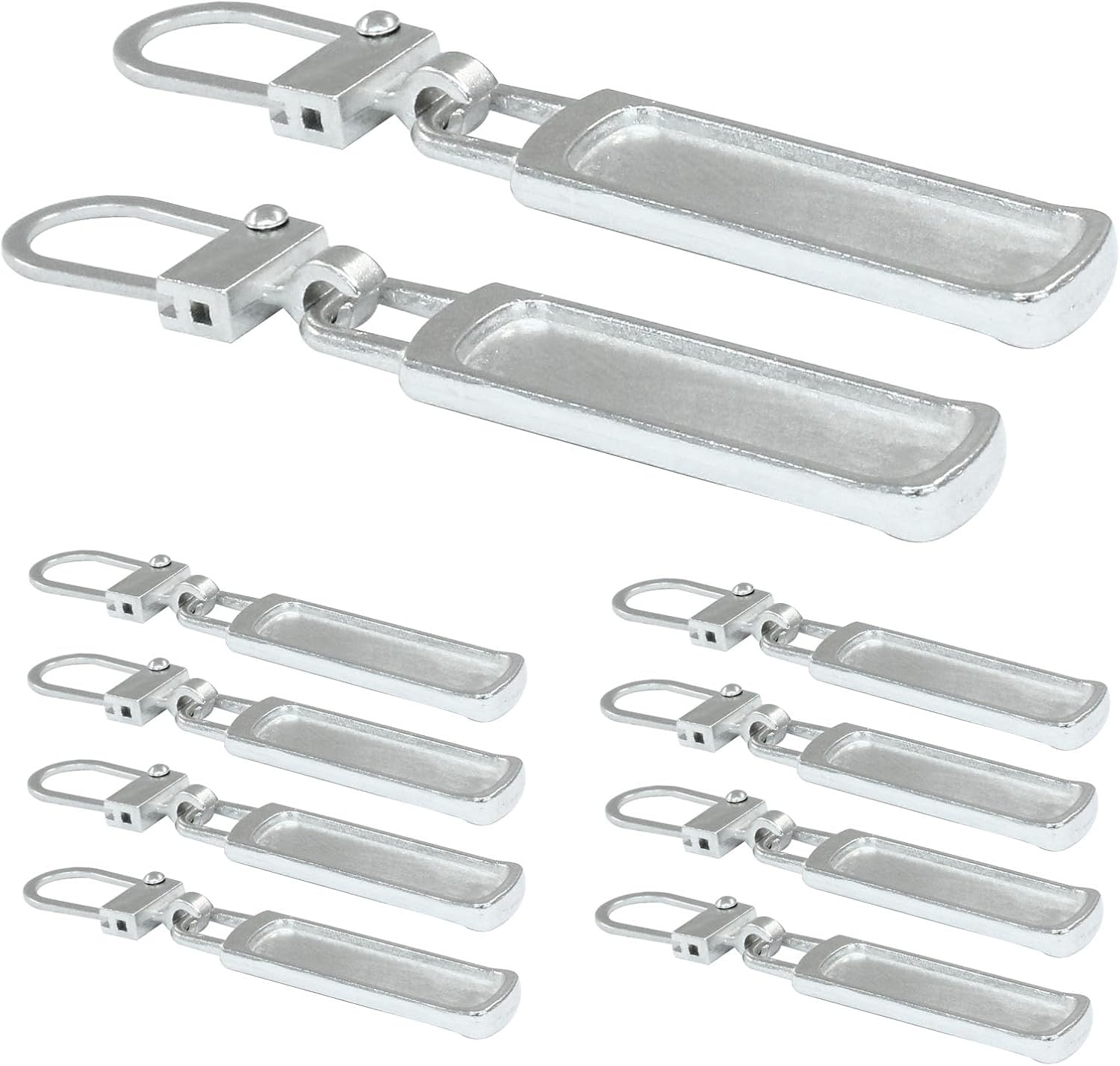 10 PCS Silver Luggage Zipper Pull Replacement