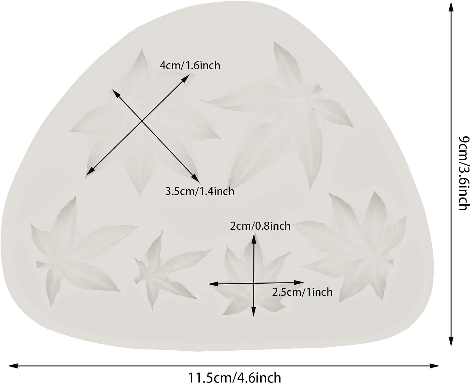 2 Pieces Weed Leaf Cake Fondant Mold Pot Leaves Silicone Mold for Weed Leaf Theme Cake Decoration
