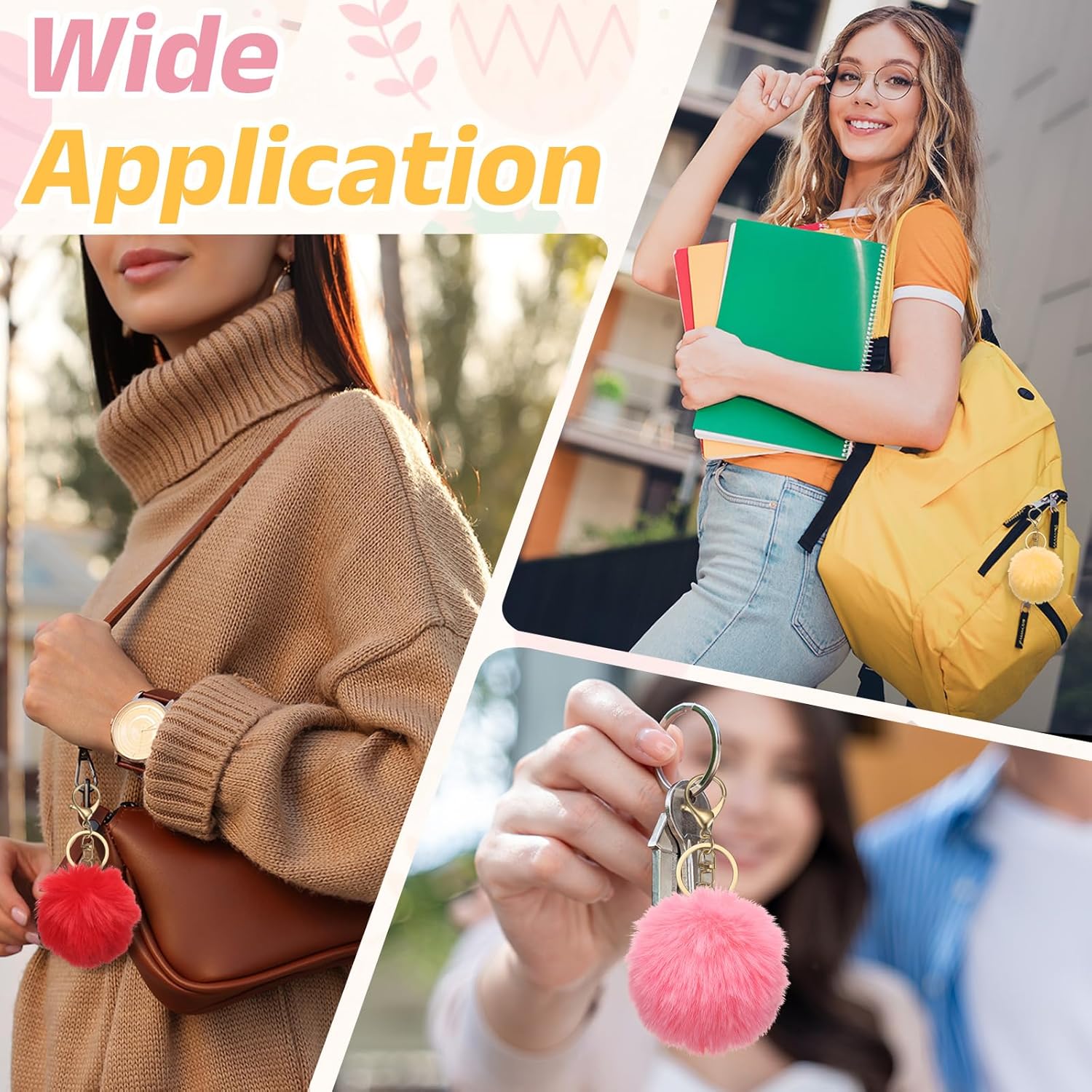Pom Pom Keychain