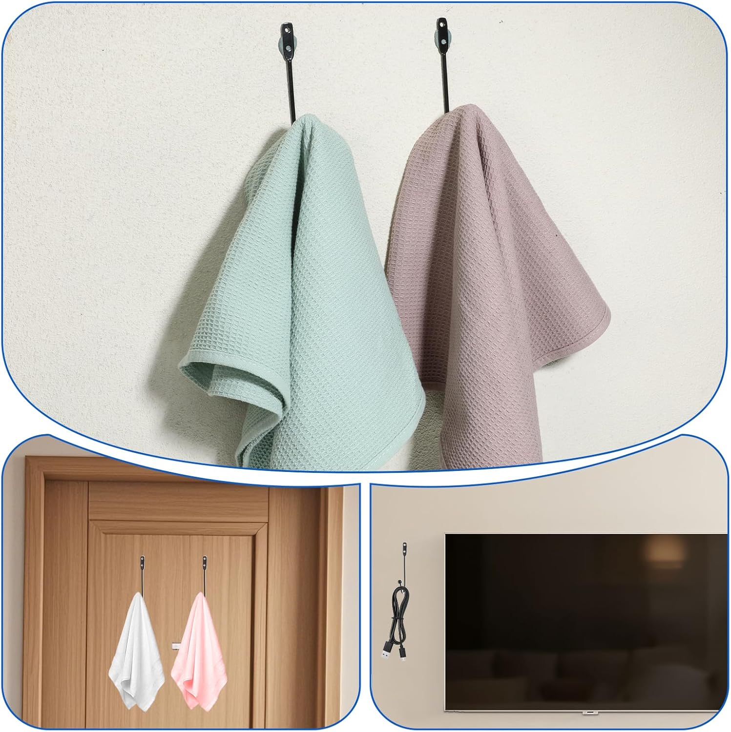 8 Pcs Metal Curtain Holdbacks