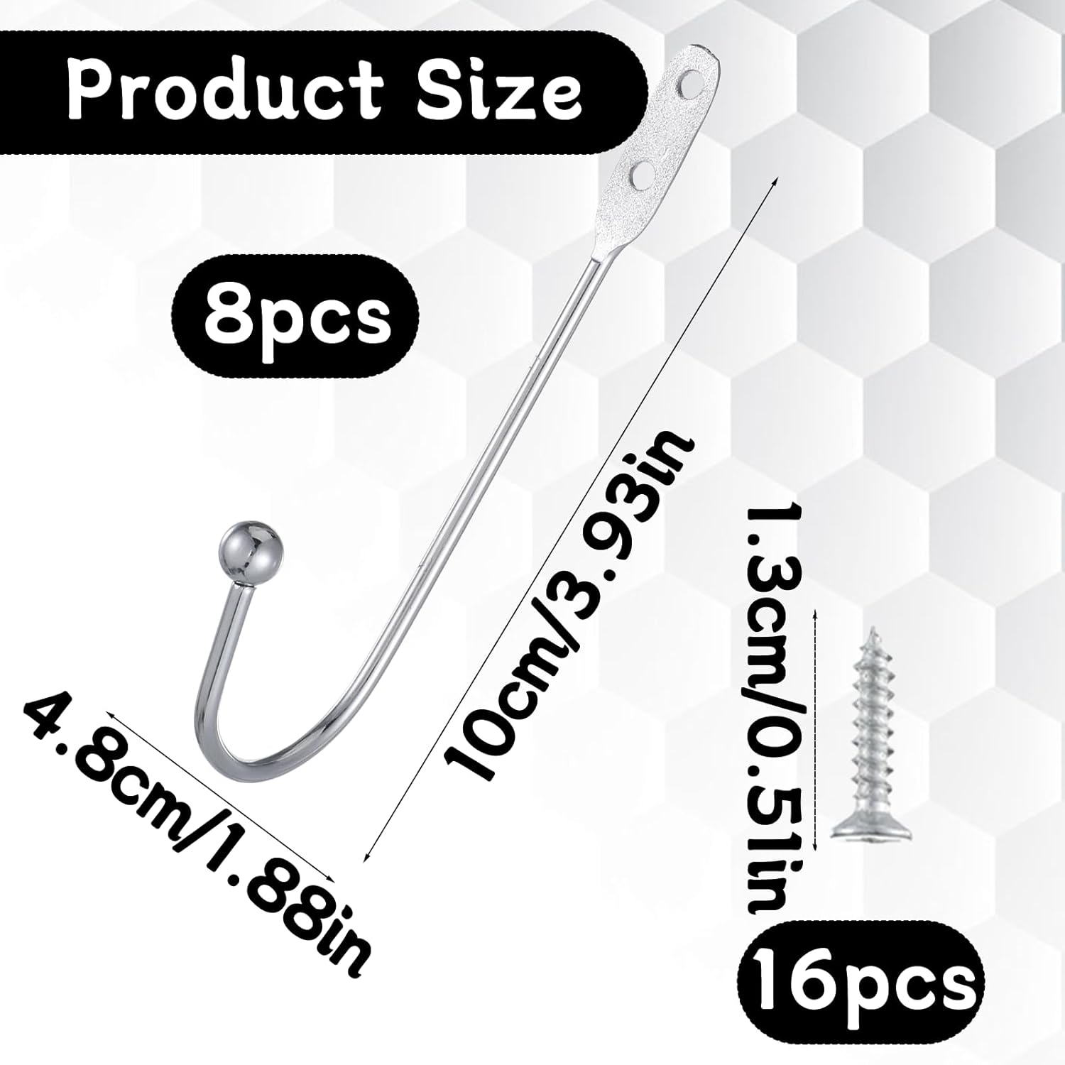 8 Pcs Metal Curtain Holdbacks