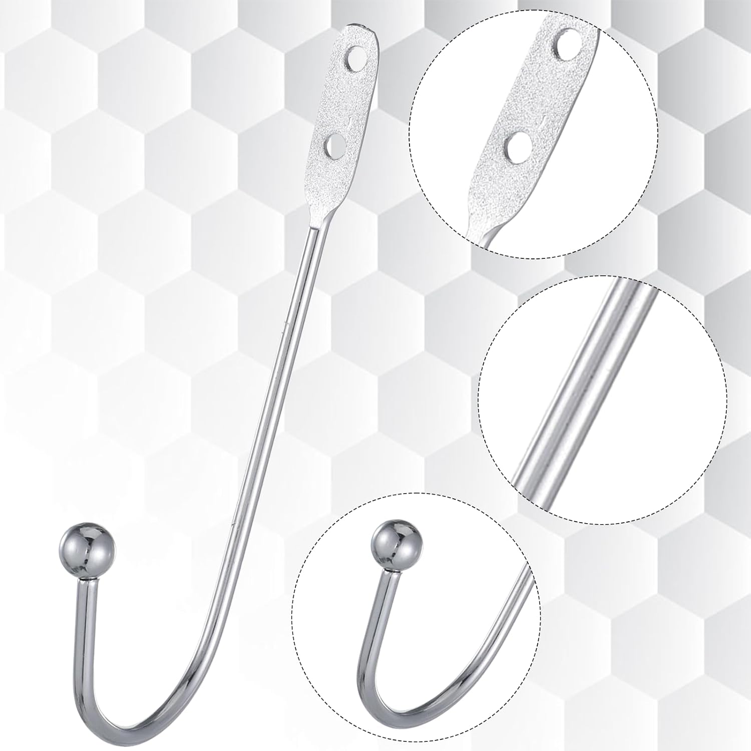 8 Pcs Metal Curtain Holdbacks