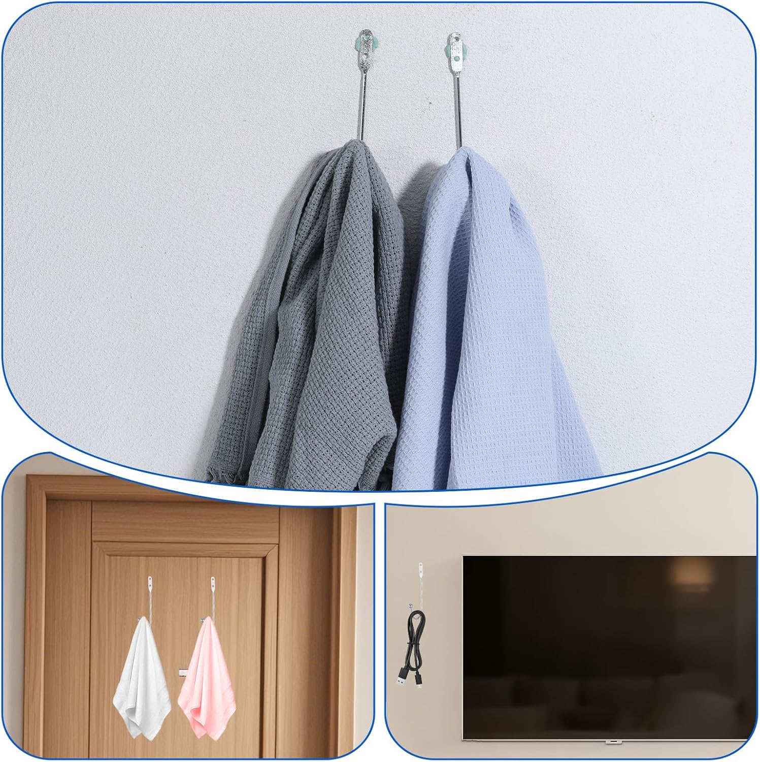8 Pcs Metal Curtain Holdbacks
