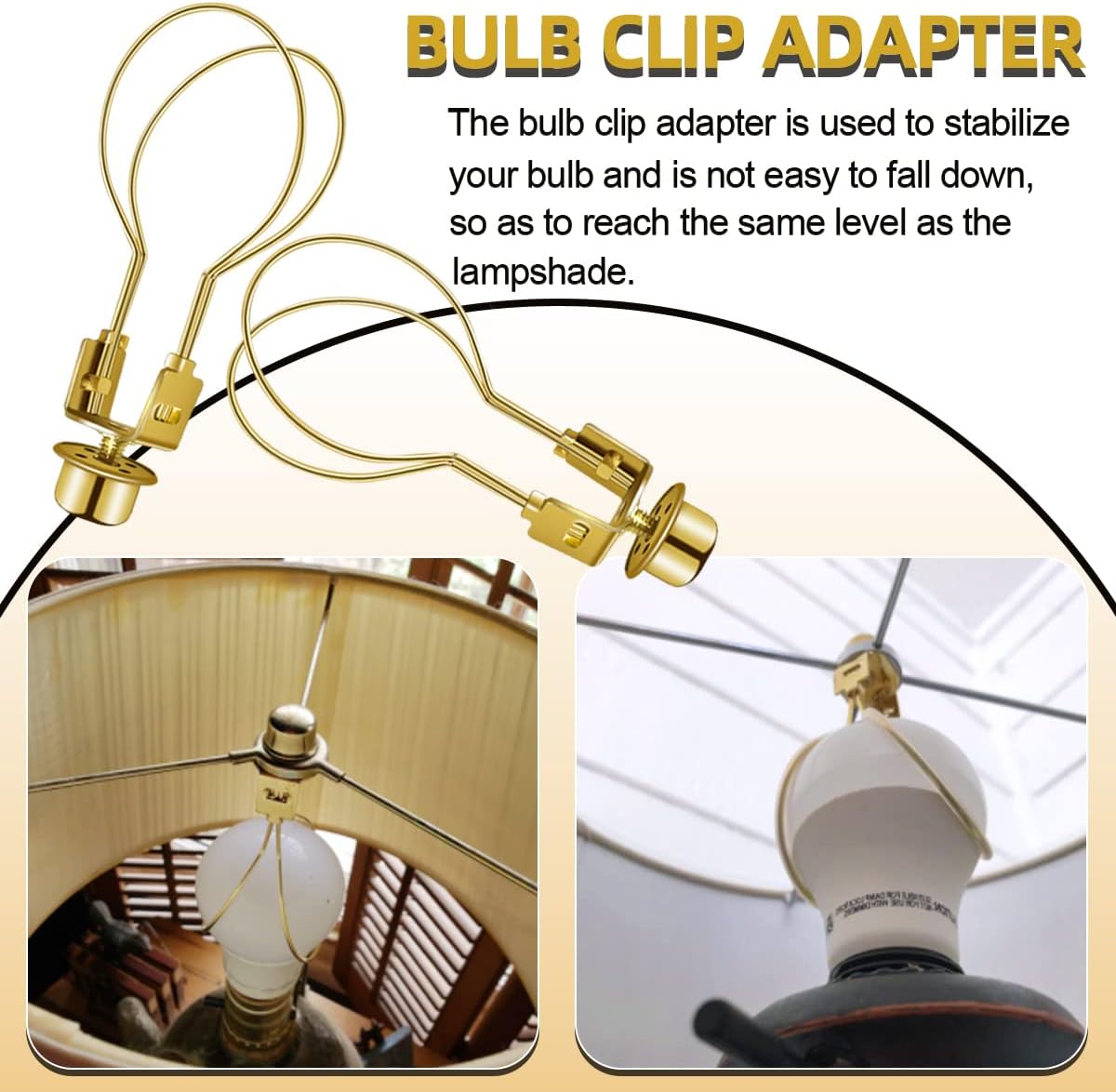 Lamp Holder for Clip-on Light Bulbs with Levellers