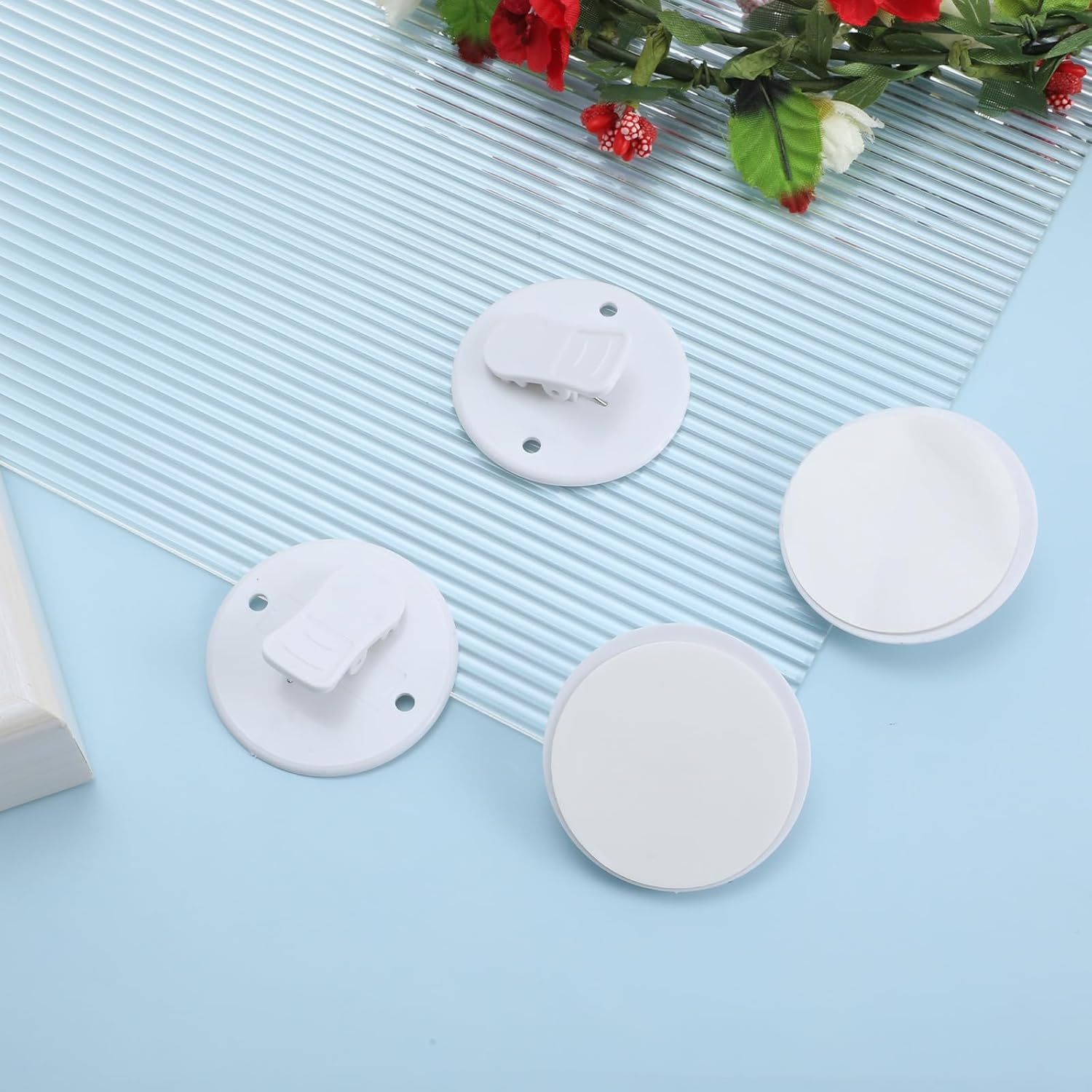4Pcs Shower Curtain Clips to Wall