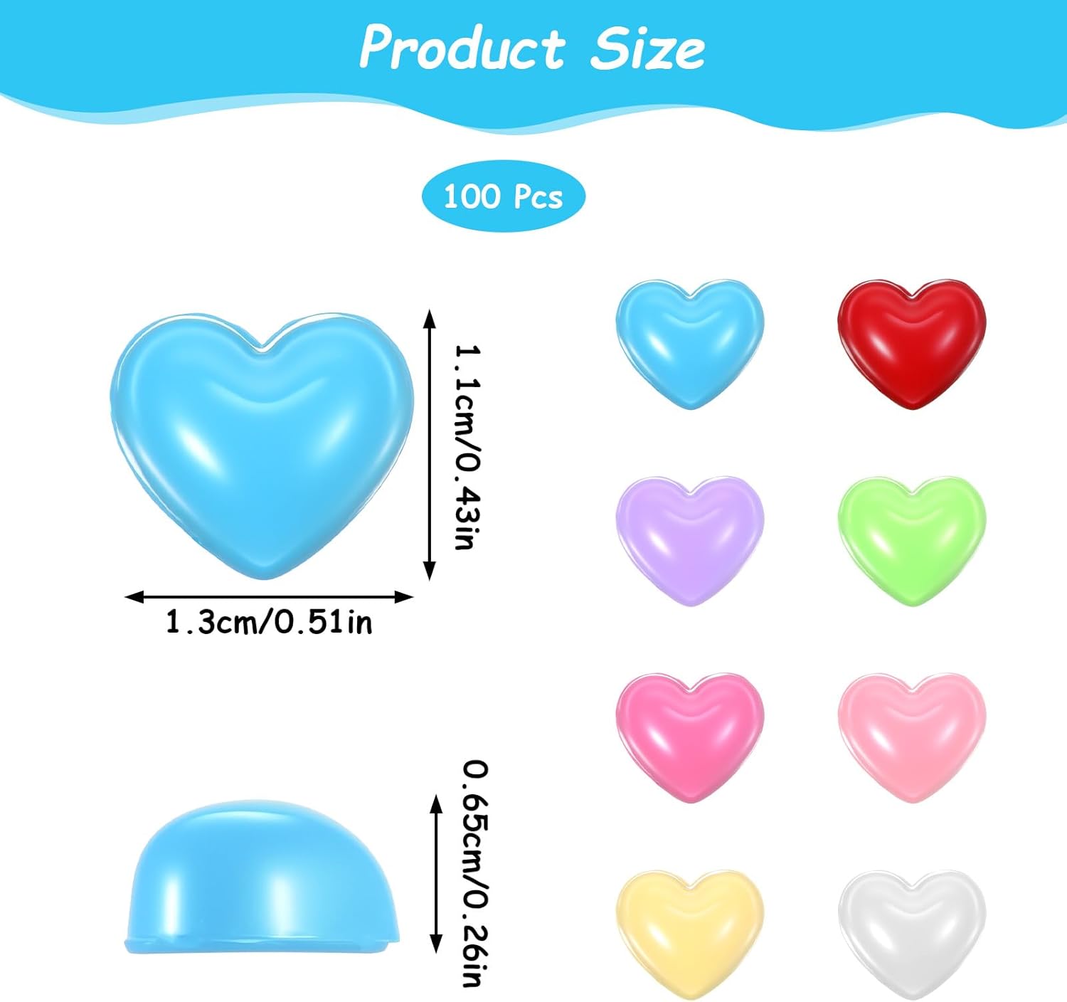 100PCS Colorful Heart Resin Flat Back Charms Shimmeroo Cute Plastic Mini Heart Shape Charms Bulk Resin Embellishments for Crafts Accessories DIY 100PCS Colorful Heart Resin Flat Back Charms Shimmeroo Cute Plastic Mini Heart Shape Charms Bulk Resin Embellishments for Crafts Accessories DIY