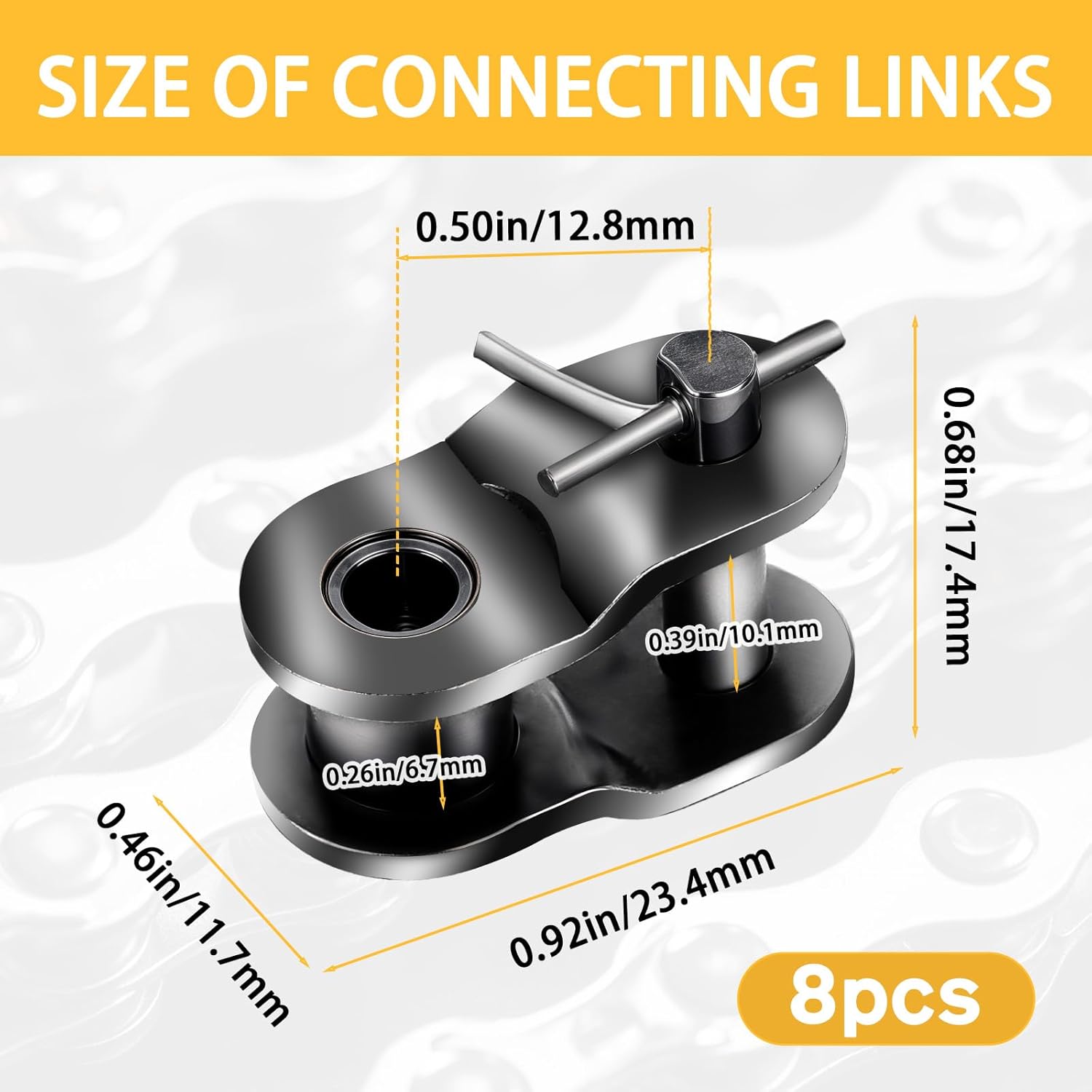 8 Pcs 420 Chain Roller Chain Offset Link 420 Chain Master Link