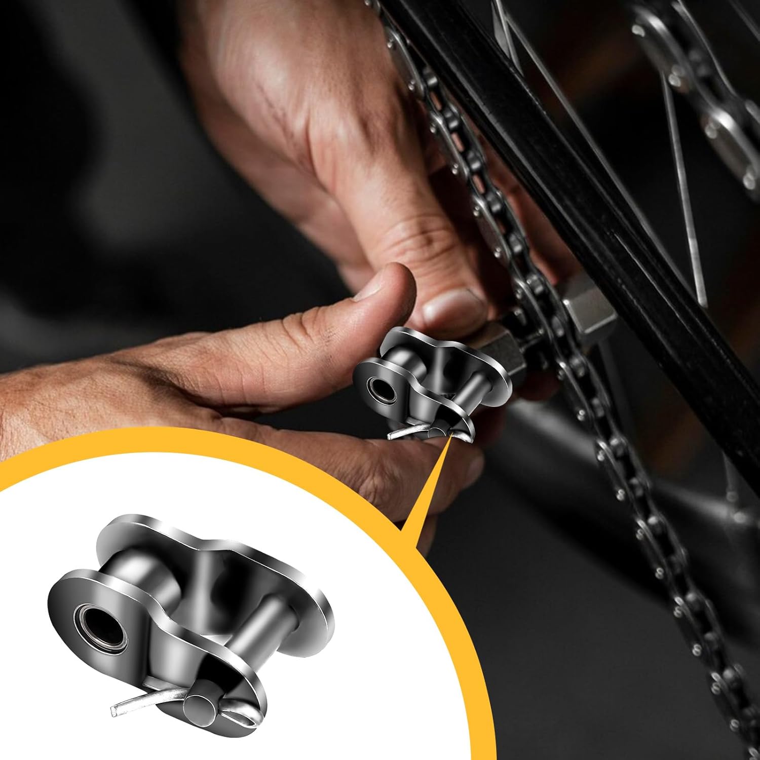 8 Pcs 420 Chain Roller Chain Offset Link 420 Chain Master Link