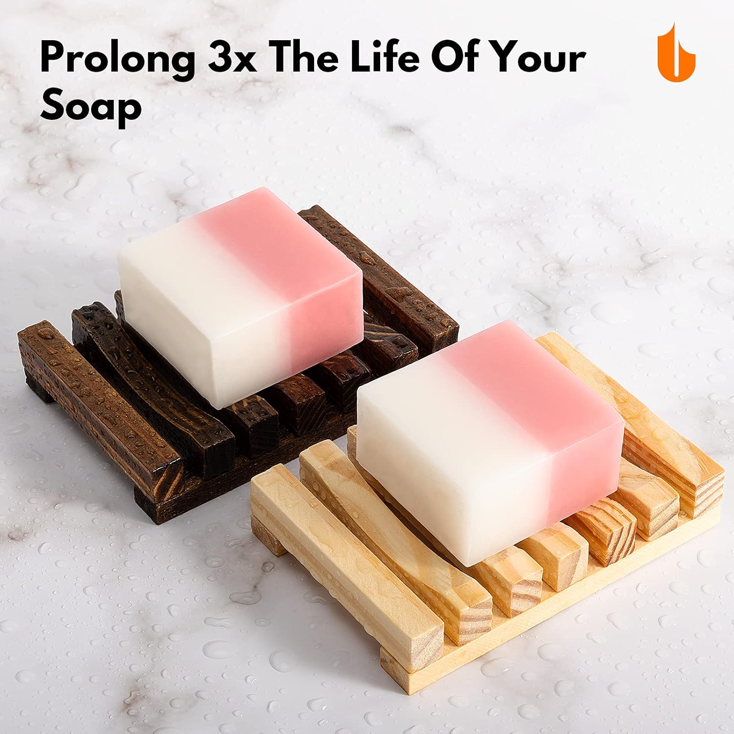 Natural Wooden Soap Dish Soap Saver Holder Soap Tray for Bathroom
