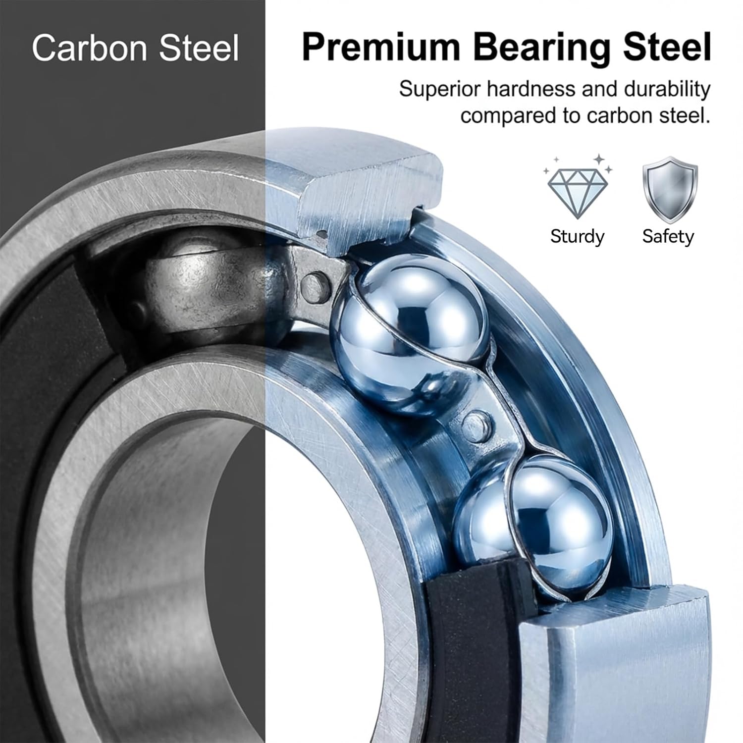 10 Pcs 608-RS Ball Bearing