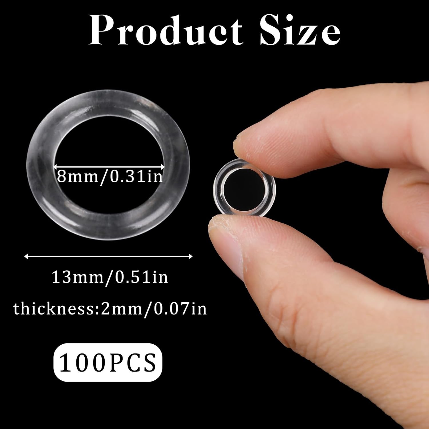 100pcs Roman Shade Rings Clear Plastic Drapery Ring Blind Curtain Rings for Roman Shades Clear Blind Curtains Ring Cafe Curtain Hardware for DIY Blinds