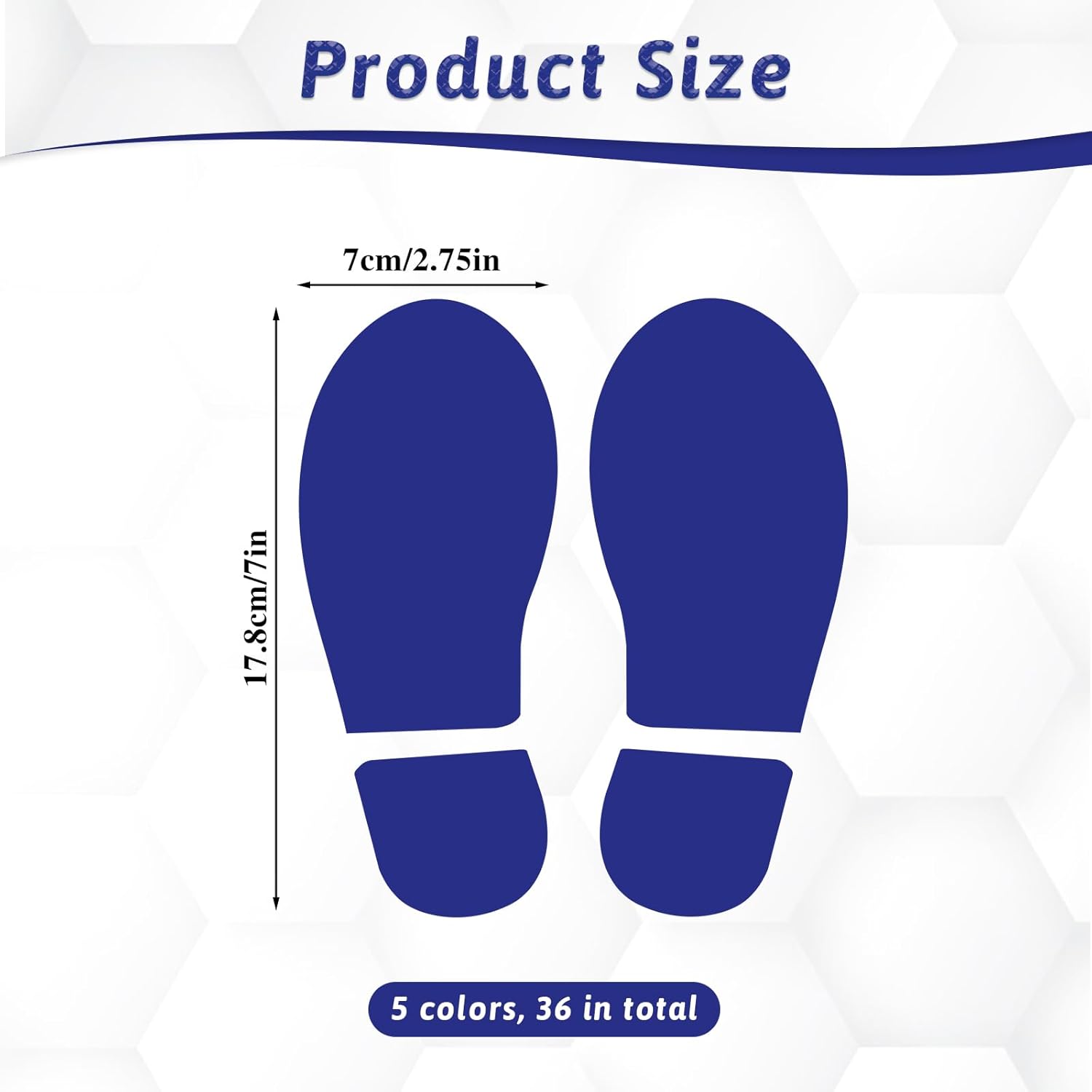 18 Pairs Colorful Floor Decals - Size Shoes Footprints for Classroom & Office - Guide Directions 18 Pairs Colorful Floor Decals - Size Shoes Footprints for Classroom & Office - Guide Directions