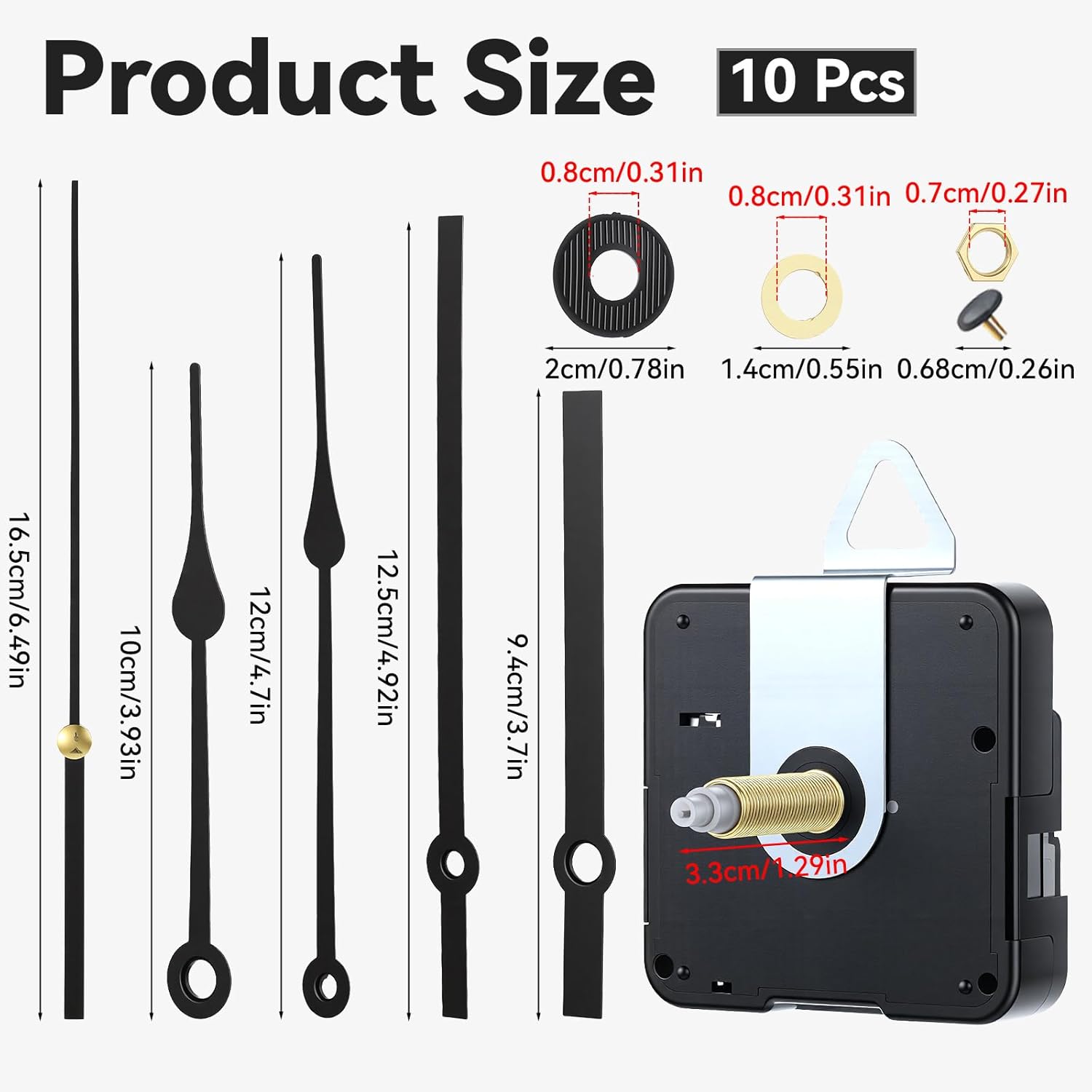 Long Shaft Clock Mechanism 31 mm Long Shaft Clock Movement Replacement Long Shaft Clock Mechanism 31 mm Long Shaft Clock Movement Replacement