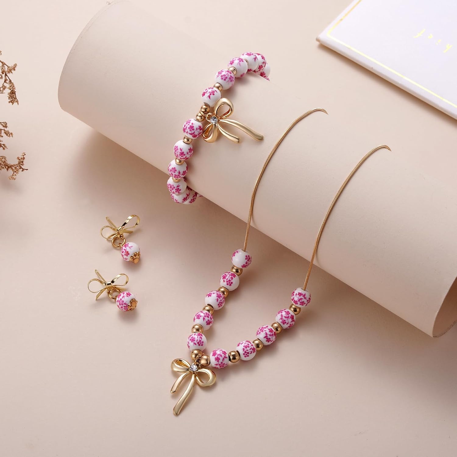 Kvekstio Vintage Porcelain Jewelry Set for Women Kvekstio Vintage Porcelain Jewelry Set for Women