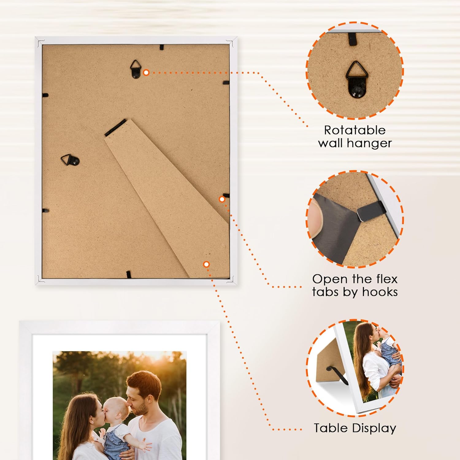 5x7 Picture Frame Set of 2 & 8x10 Picture Frame Set of 2