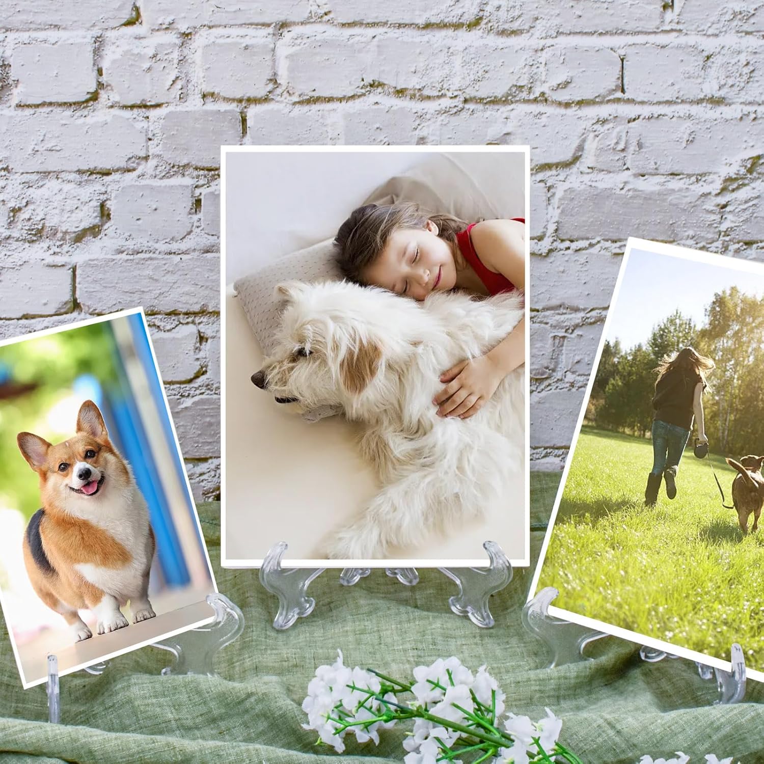 25 Pack Acrylic Easel Stand 3 Inch Clear Plastic Easels Plate Holders Mini Easels Display Stand for Photos