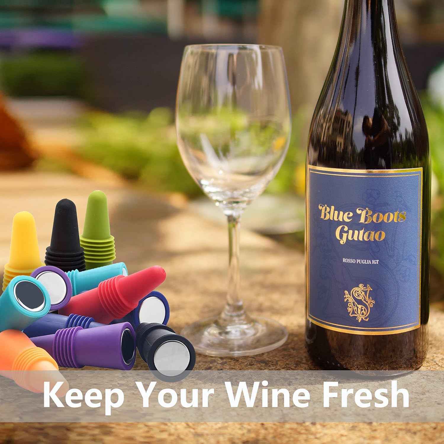 Wine Stoppers Beverage Bottle Sealer Soft Silice Wine Bottle Stoppers Corks with Grip Top for Keeping Wine Champagne Fresh