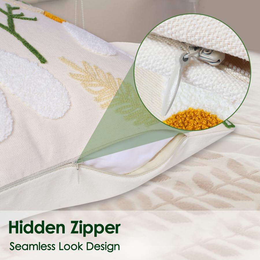 Embroidered Throw Pillow Covers