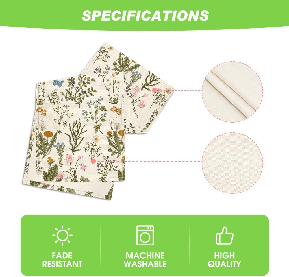 Wildflowers Floral Spring Table Runner