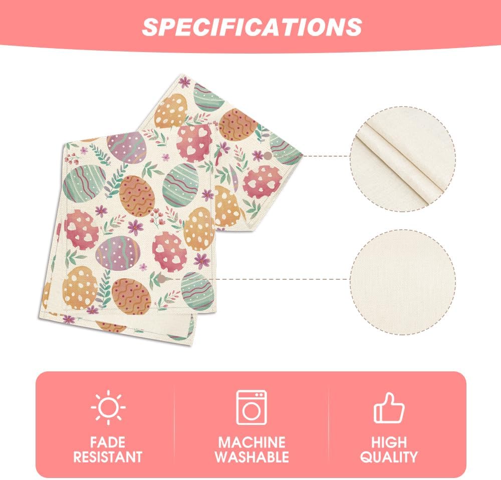 Watercolour Easter Eggs Table Runner