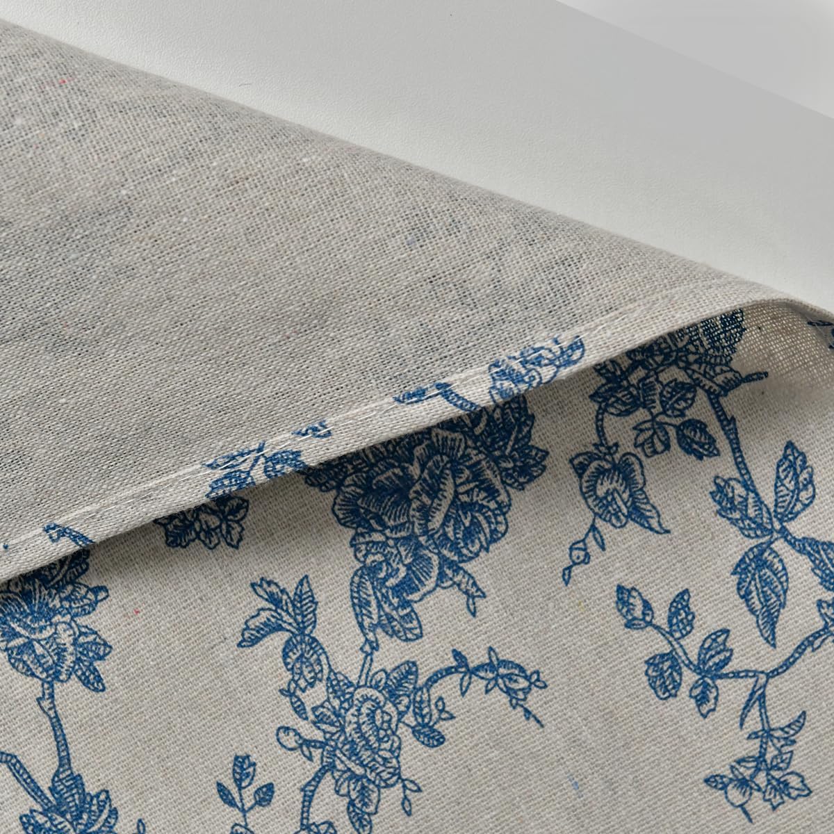 Monochrome Sketch Branch Toile Textures Chinoiserie Cotton Dark Grey Table Runner