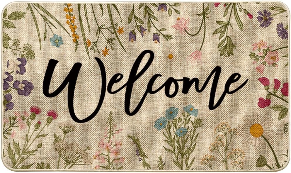 Wild Flowers Welcome Summer Doormat