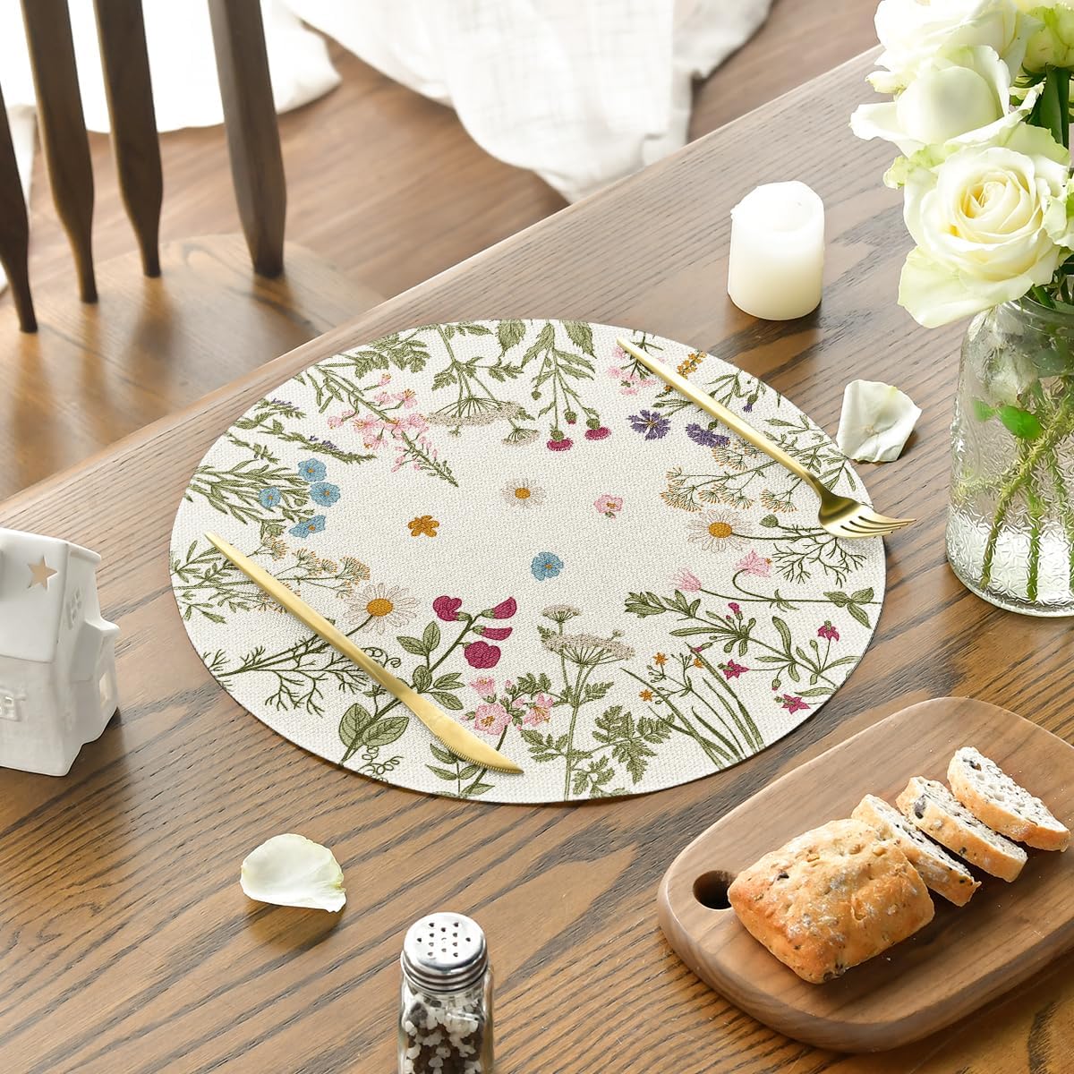 Antique Herbs Wild Flowers Spring Placemats Set of 4