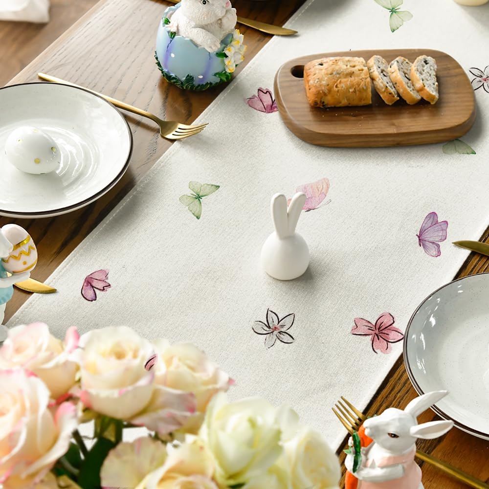 Daisy Bunny Rabbit Easter Table Runner