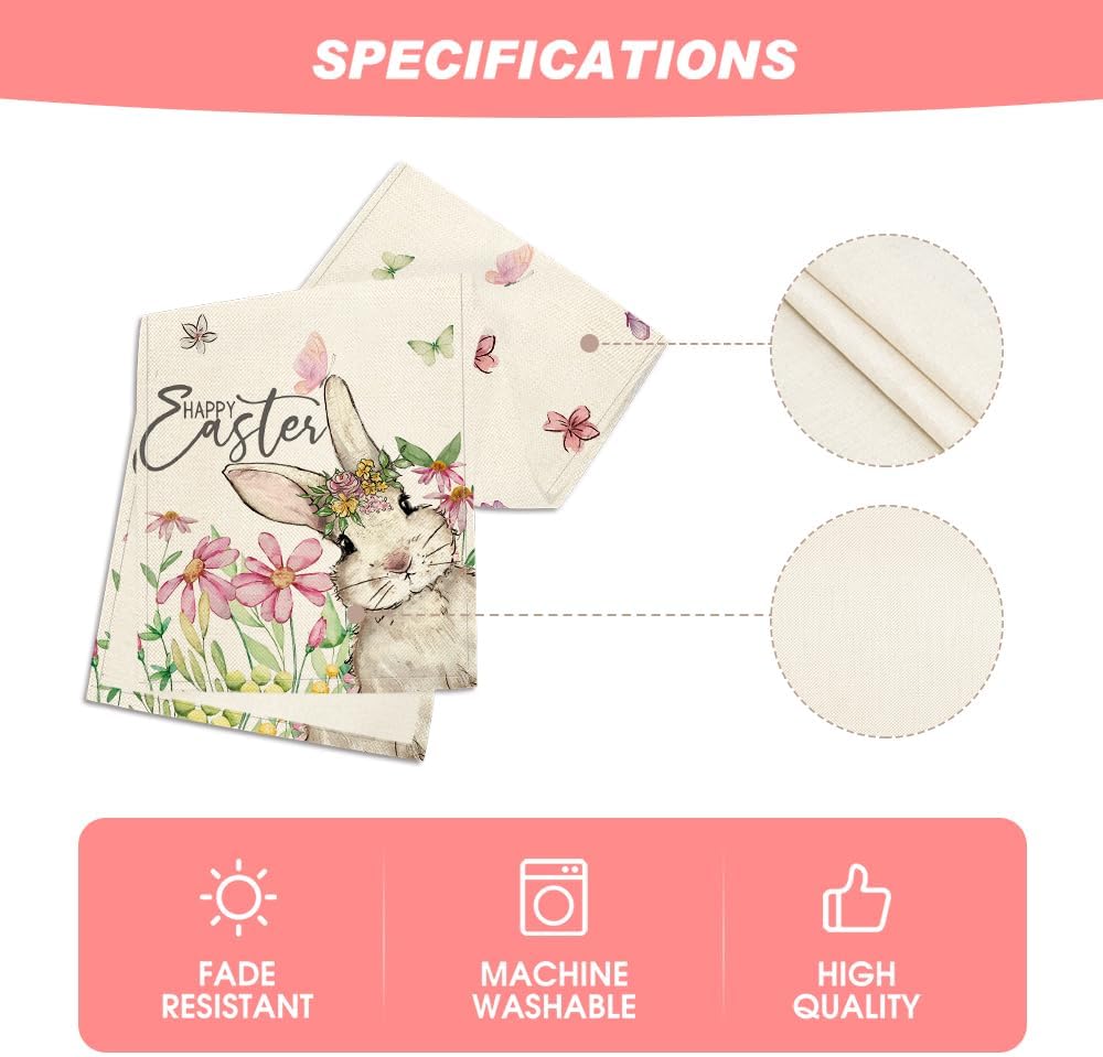 Daisy Bunny Rabbit Easter Table Runner