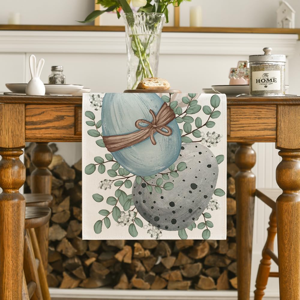 Eucalyptus Egg Easter Table Runner