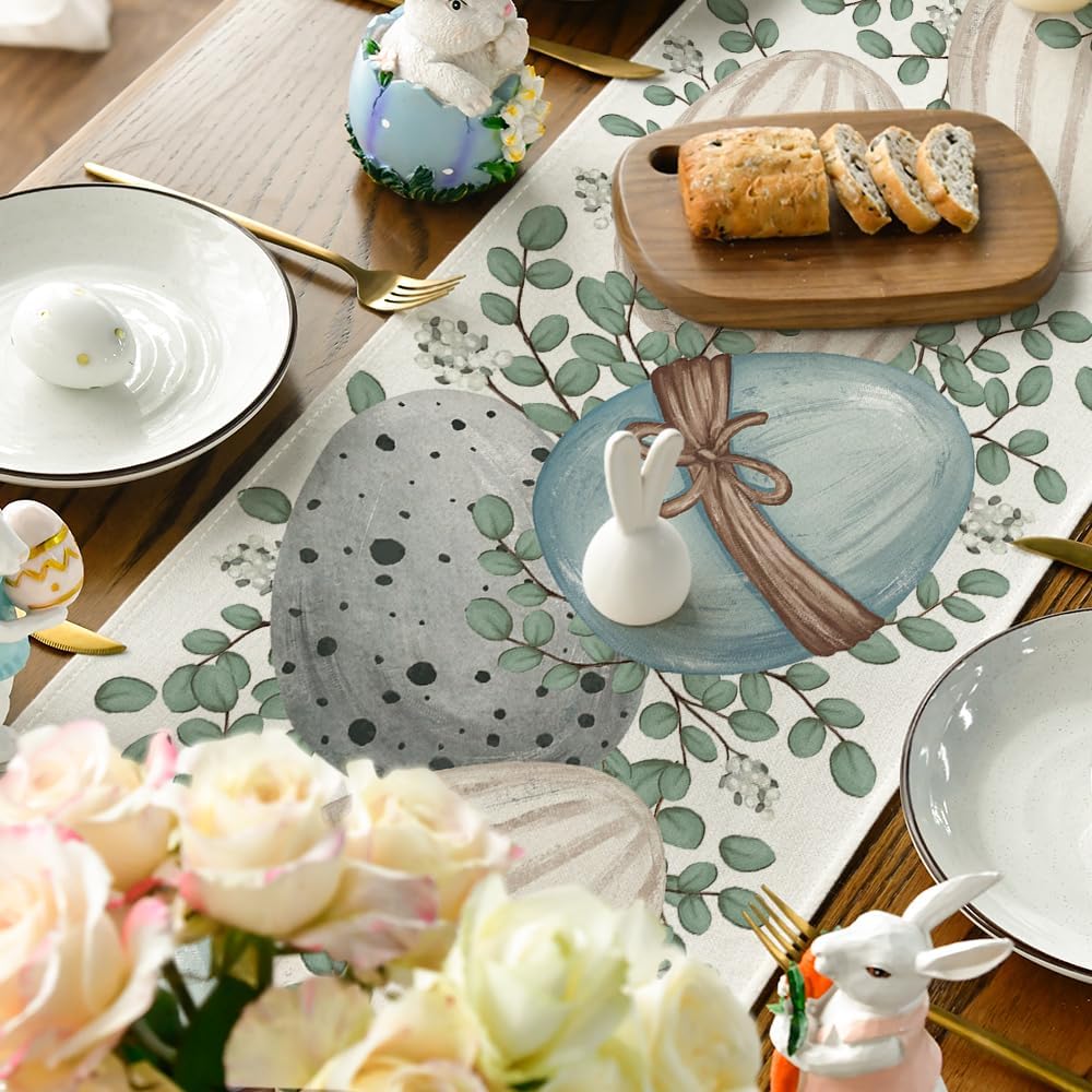Eucalyptus Egg Easter Table Runner