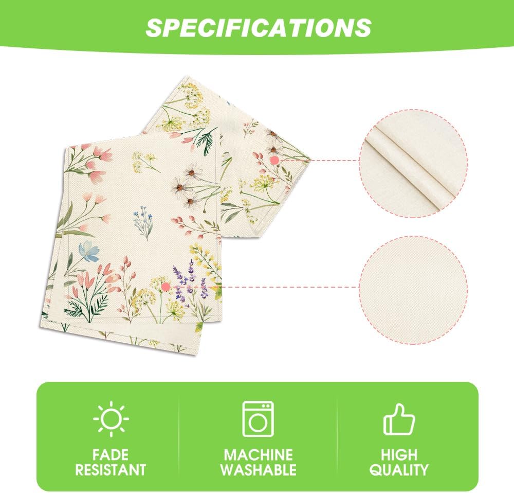 Flowers Floral Summer Table Runner