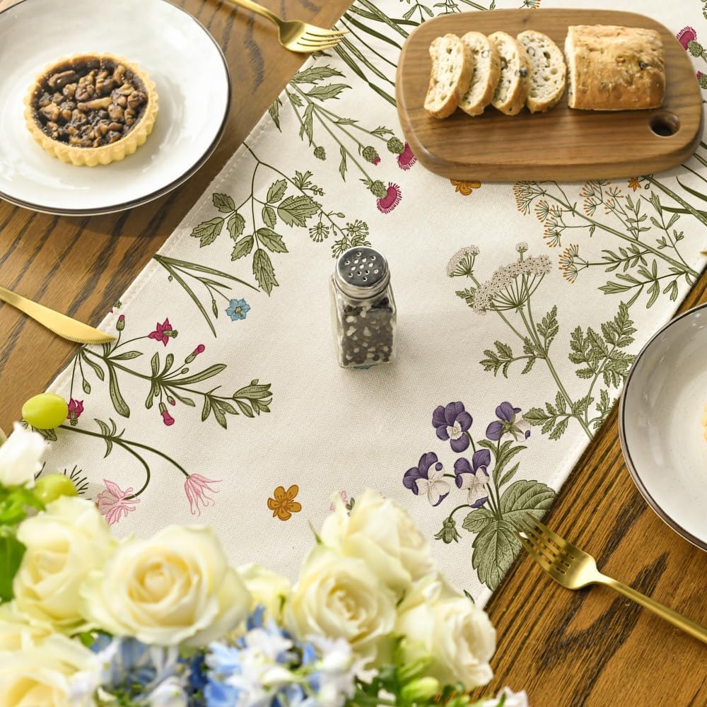 Flowers Spring Table Runner