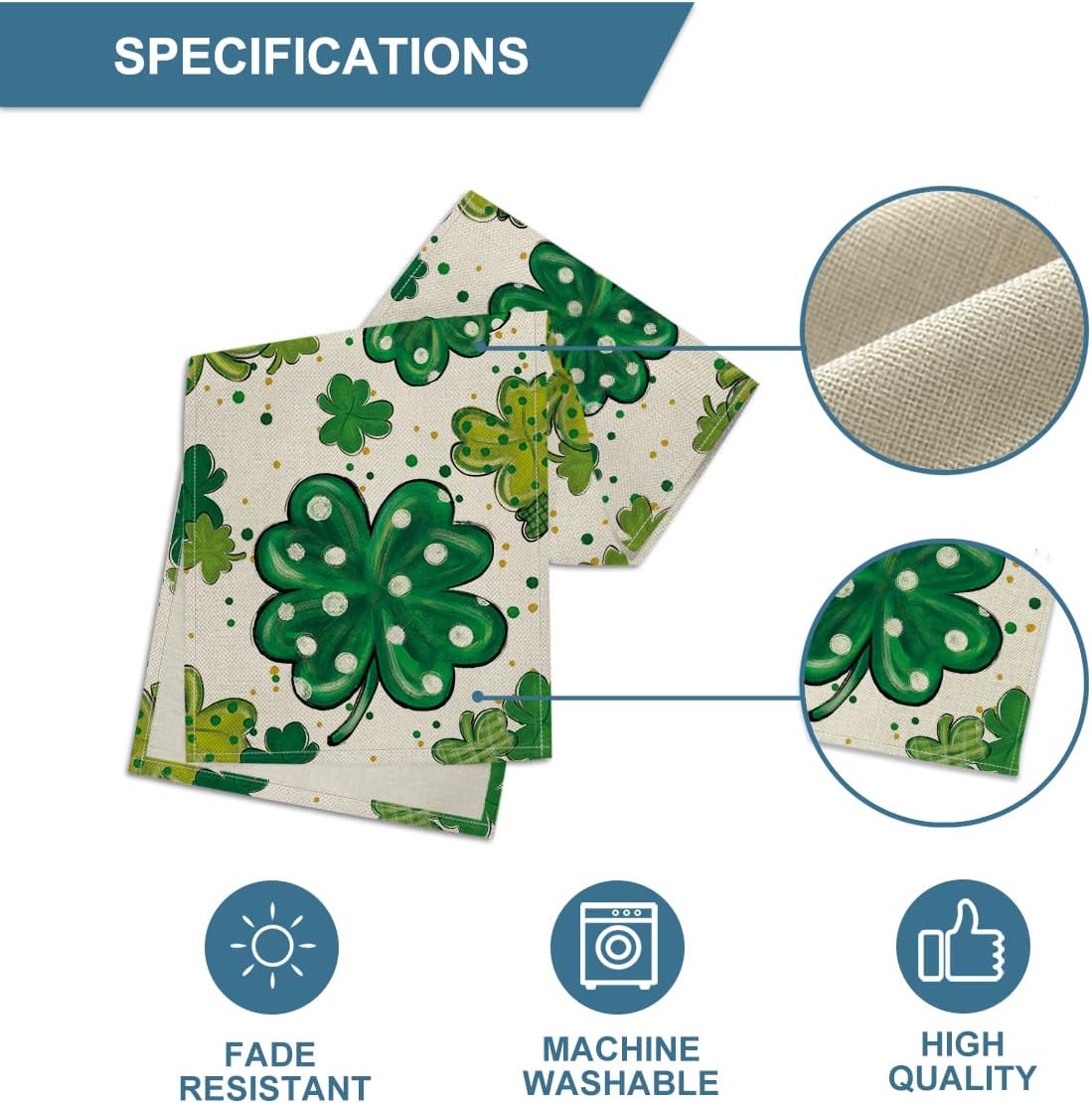 Watercolor Shamrock St. Patrick%27s Day Table Runner