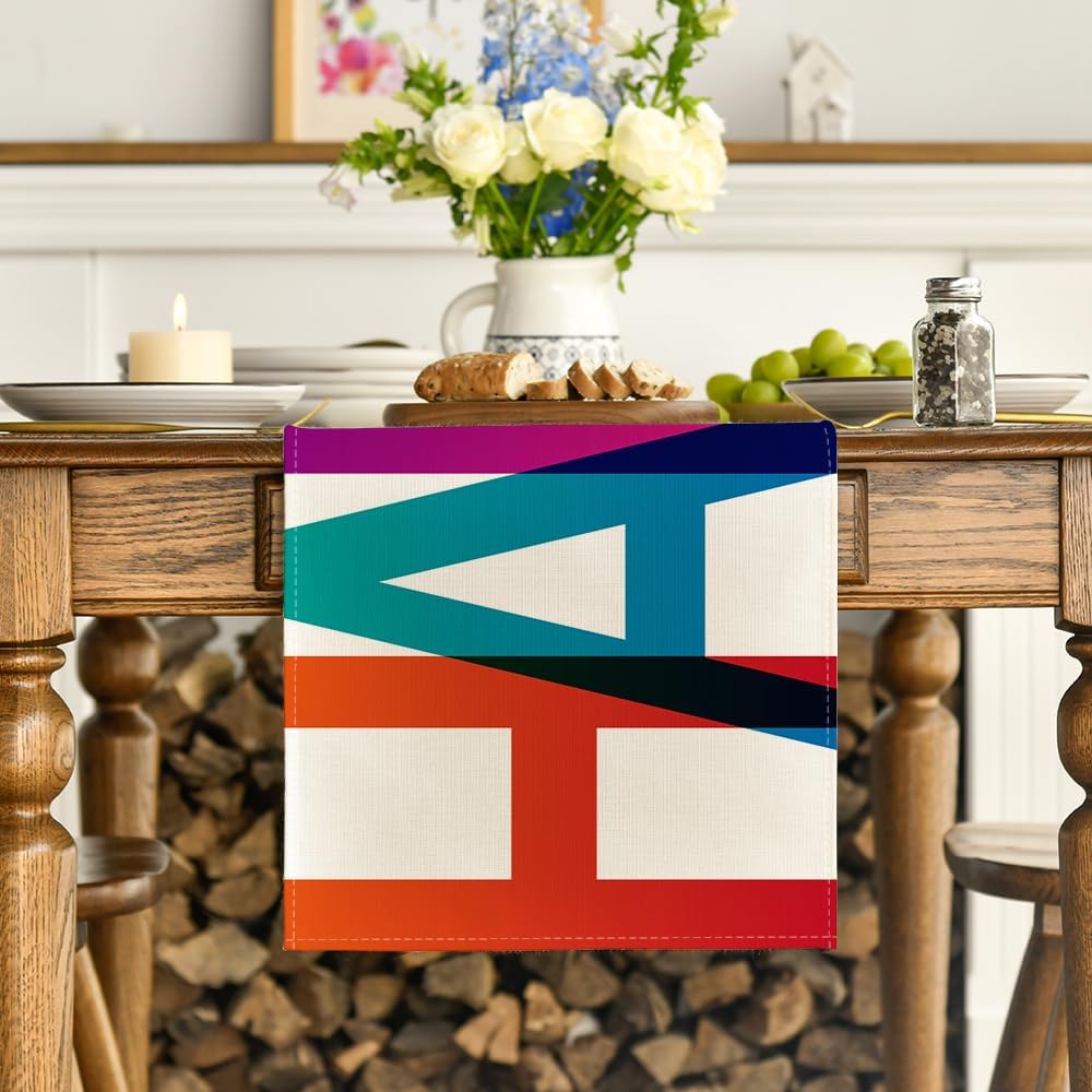 Colorful Happy Birthday Table Runner
