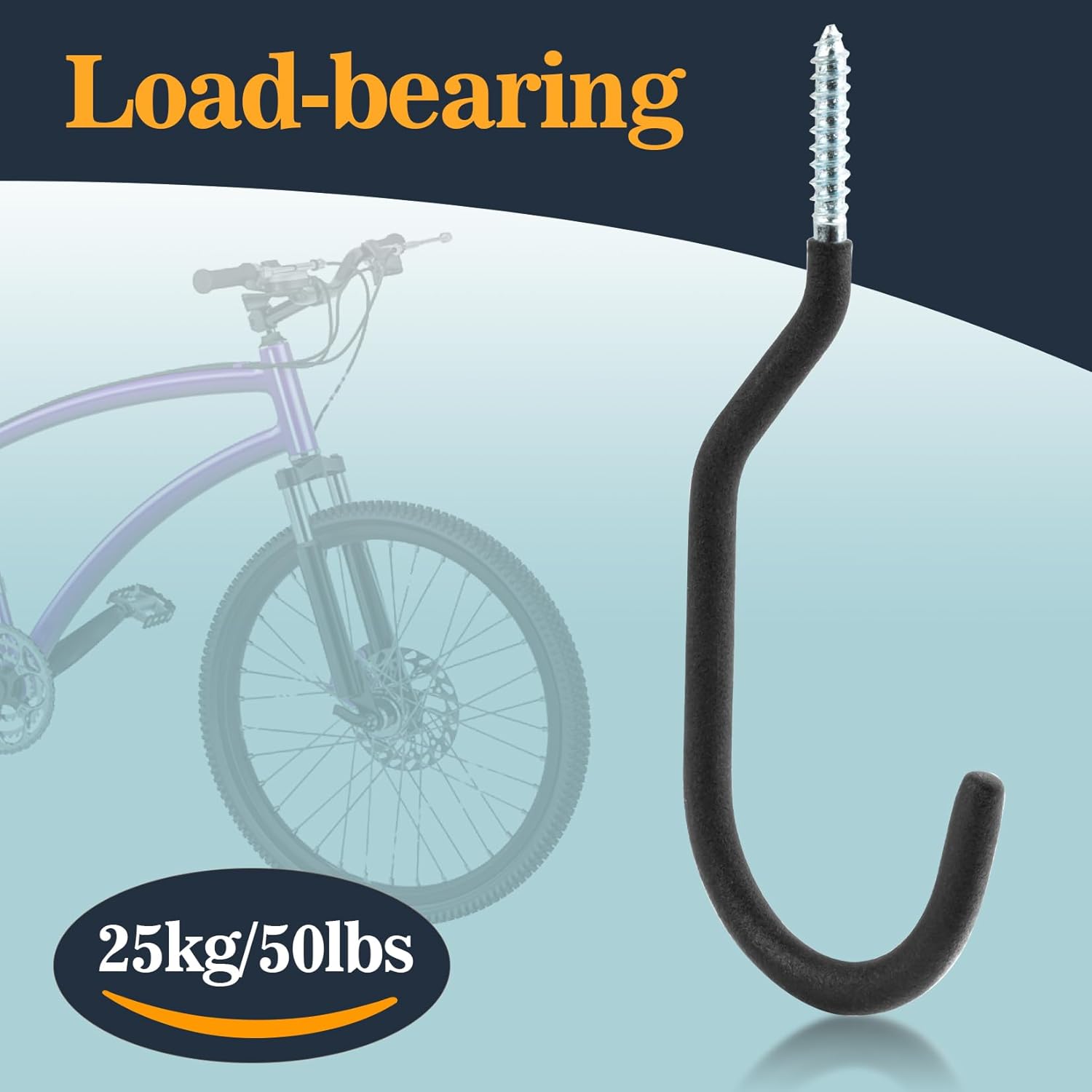 10 Heavy Duty Wall Mount Storage J Hooks - Bicycle & Ladder Hangers