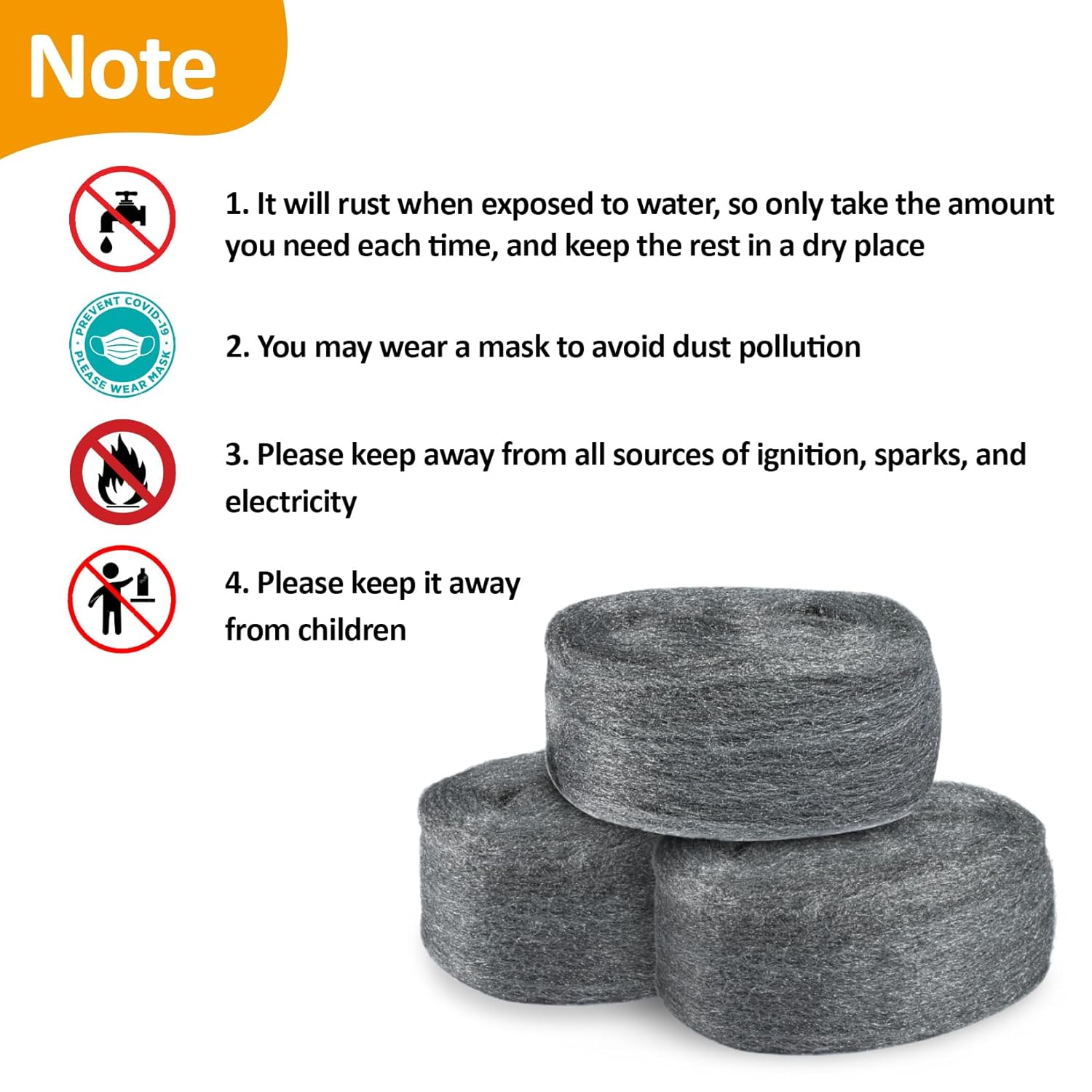 Steel Wool 0000 15oz(30ft) - 0000 Steel Wool for Glass Fine Steel Pads for Chrome or Wood Polishing Weep Hole Covers for Brick Walls Fill Fabric l Fabric Pad Mice Control