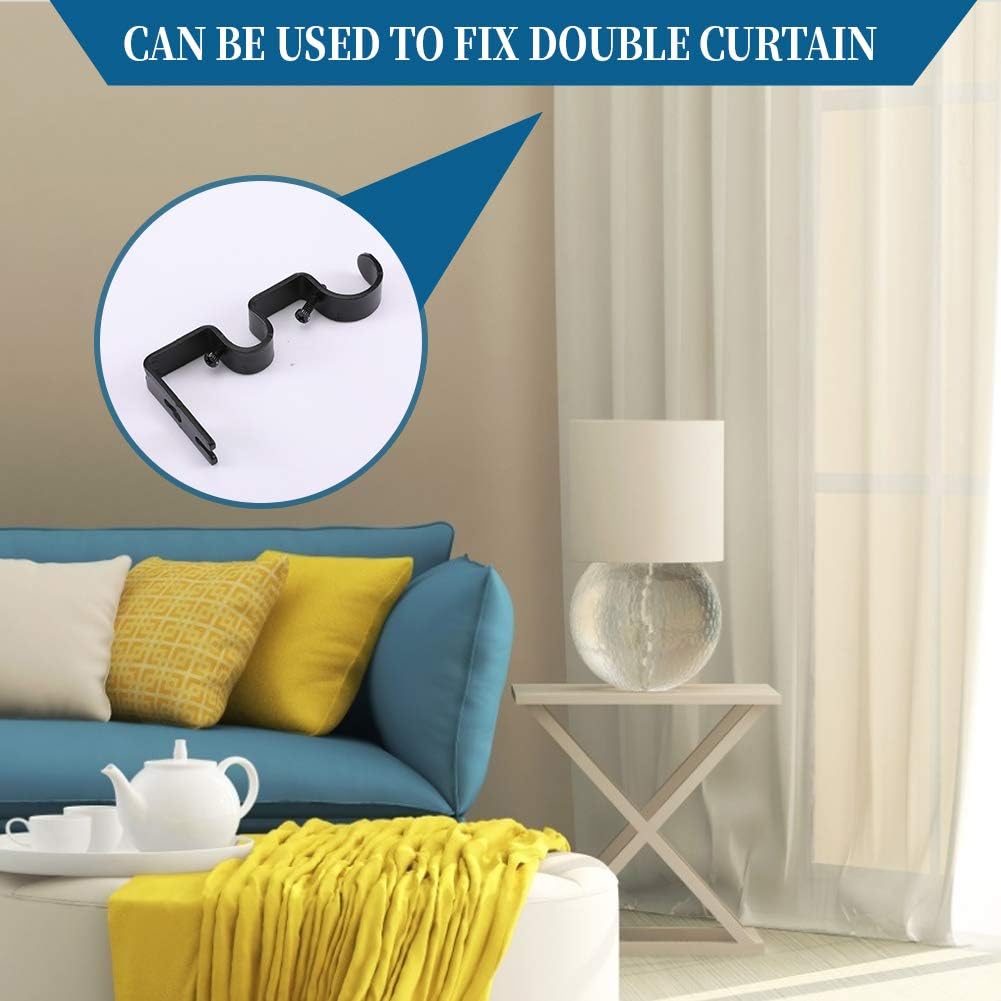 Heavy Duty Double Curtain Rod Brackets