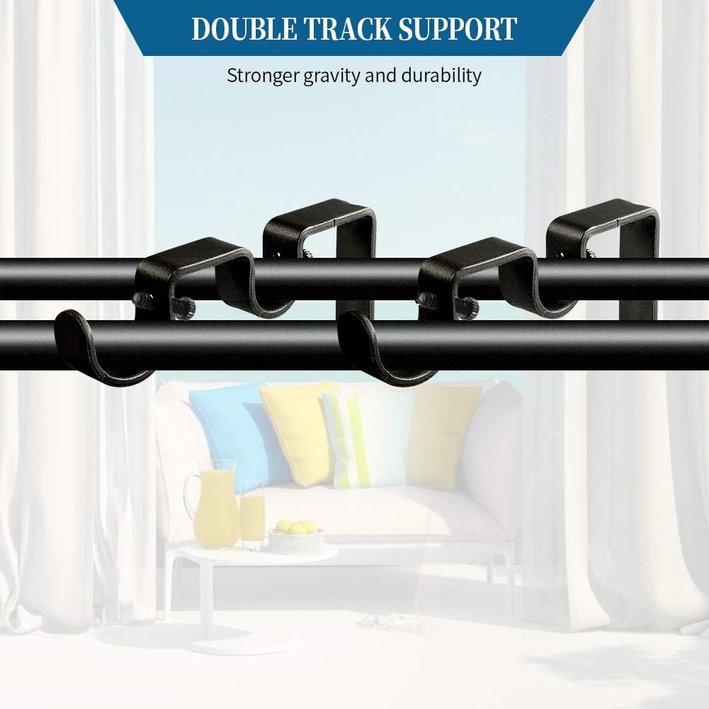 Heavy Duty Double Curtain Rod Brackets