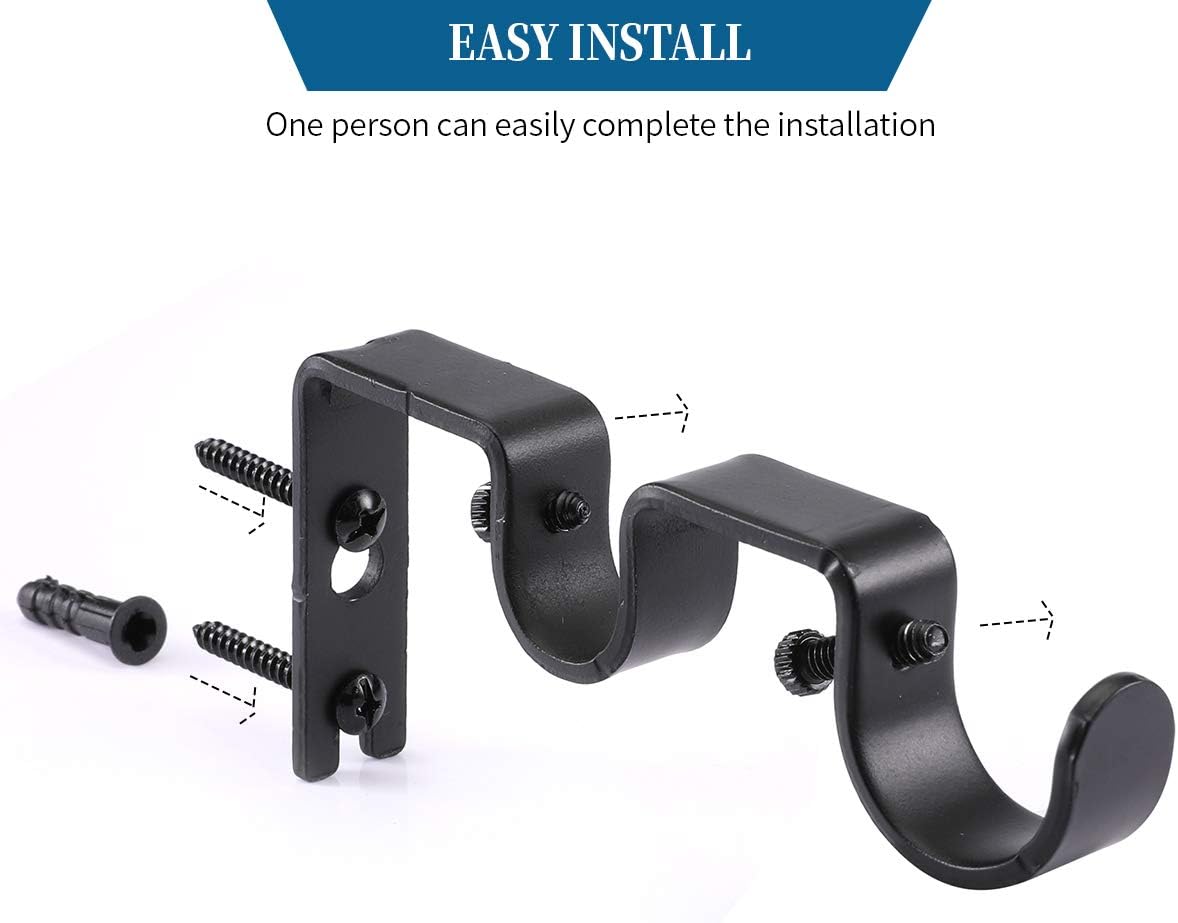 Heavy Duty Double Curtain Rod Brackets