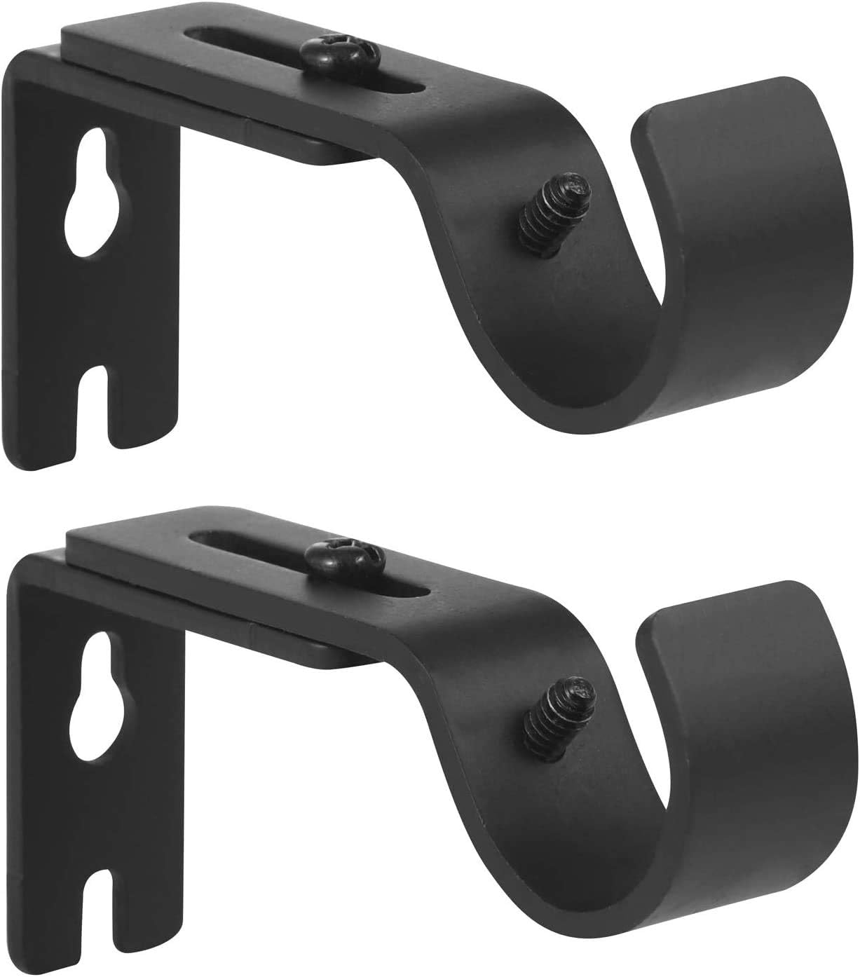 Heavy Duty Adjustable Curtain Rod Brackets and Holders - For 1 1/8 Inch & 1 1/4 Inch Rod Heavy Duty Adjustable Curtain Rod Brackets and Holders - For 1 1/8 Inch & 1 1/4 Inch Rod